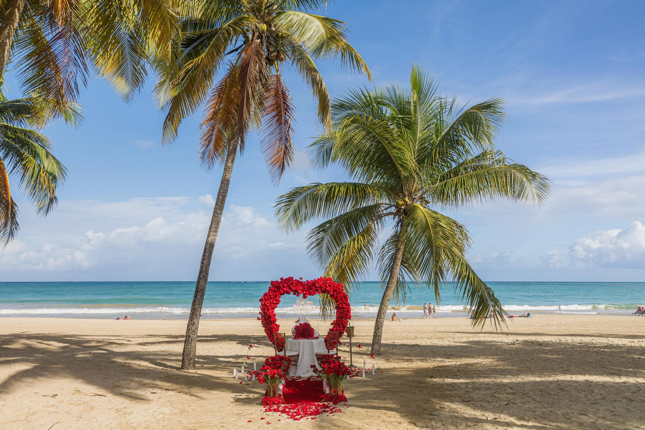 Surprise marriage proposal in Cabo Rojo, Puerto Rico taken by a destination wedding photographer