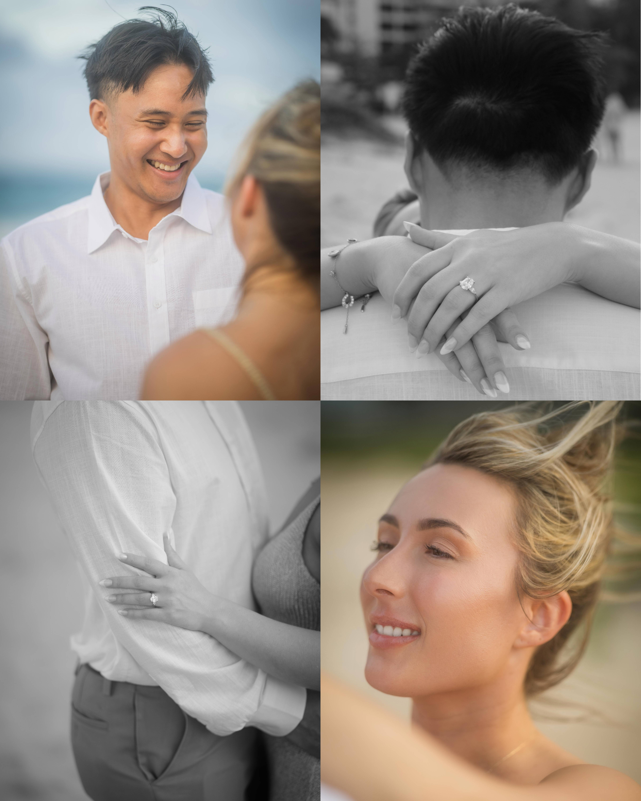 Puerto Rico wedding photographer during a marriage proposal in Ocean Park.