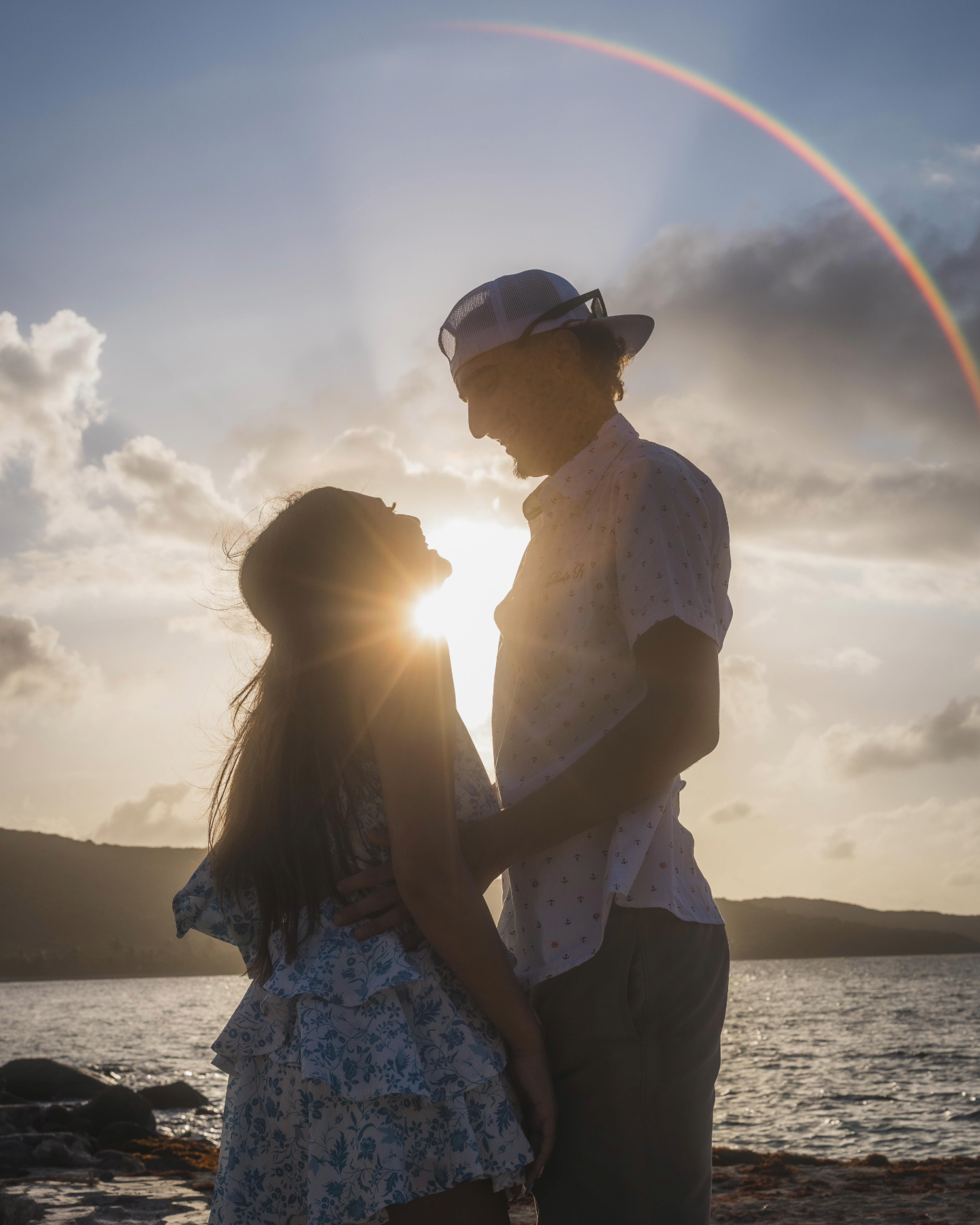 Couple at Flamenco Beach in Culebra taken by a Puerto Rico wedding photographer