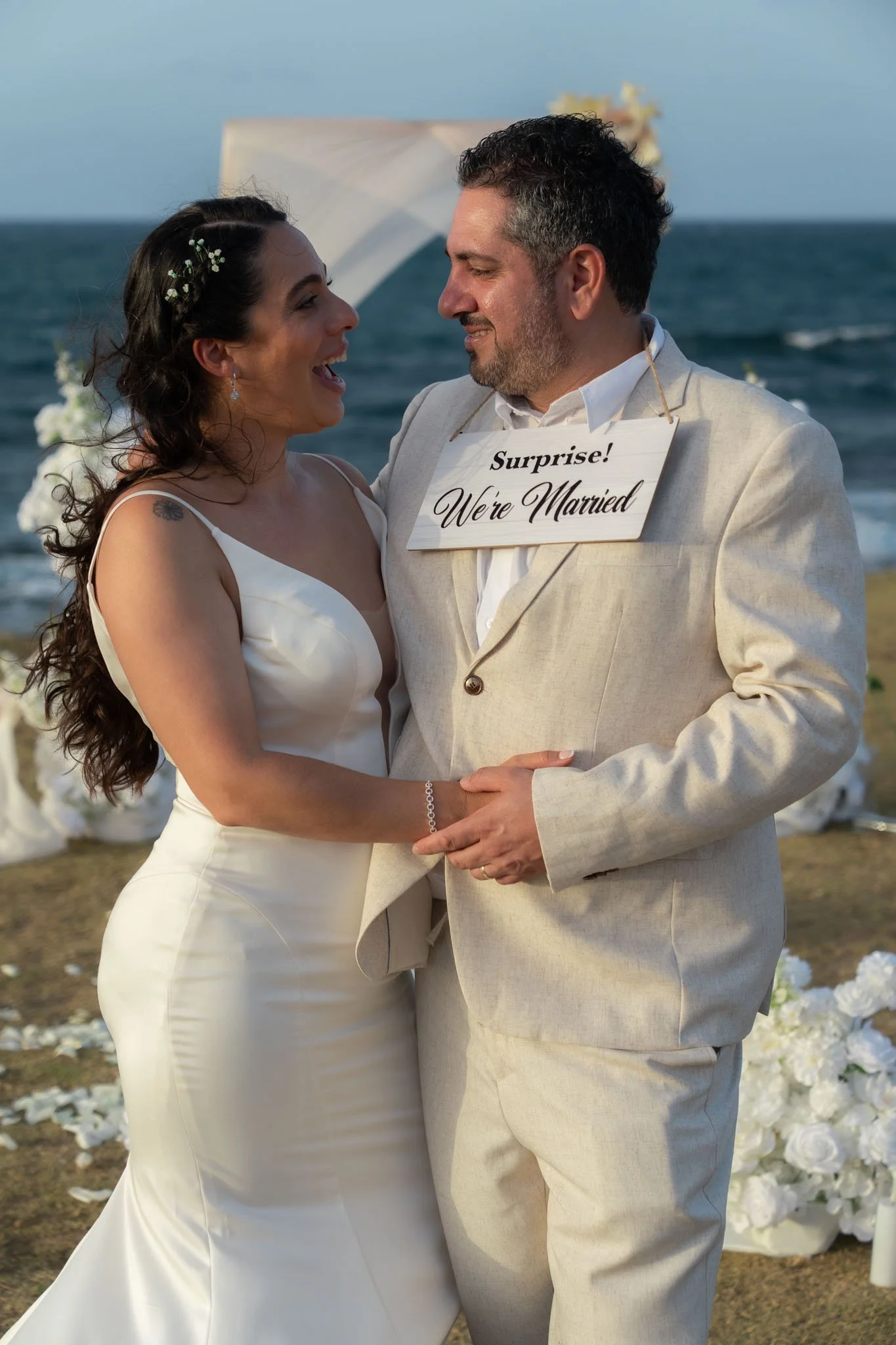 Luxury elopement in Puerto Rico at Escambrón Beach taken by a destination wedding photographer