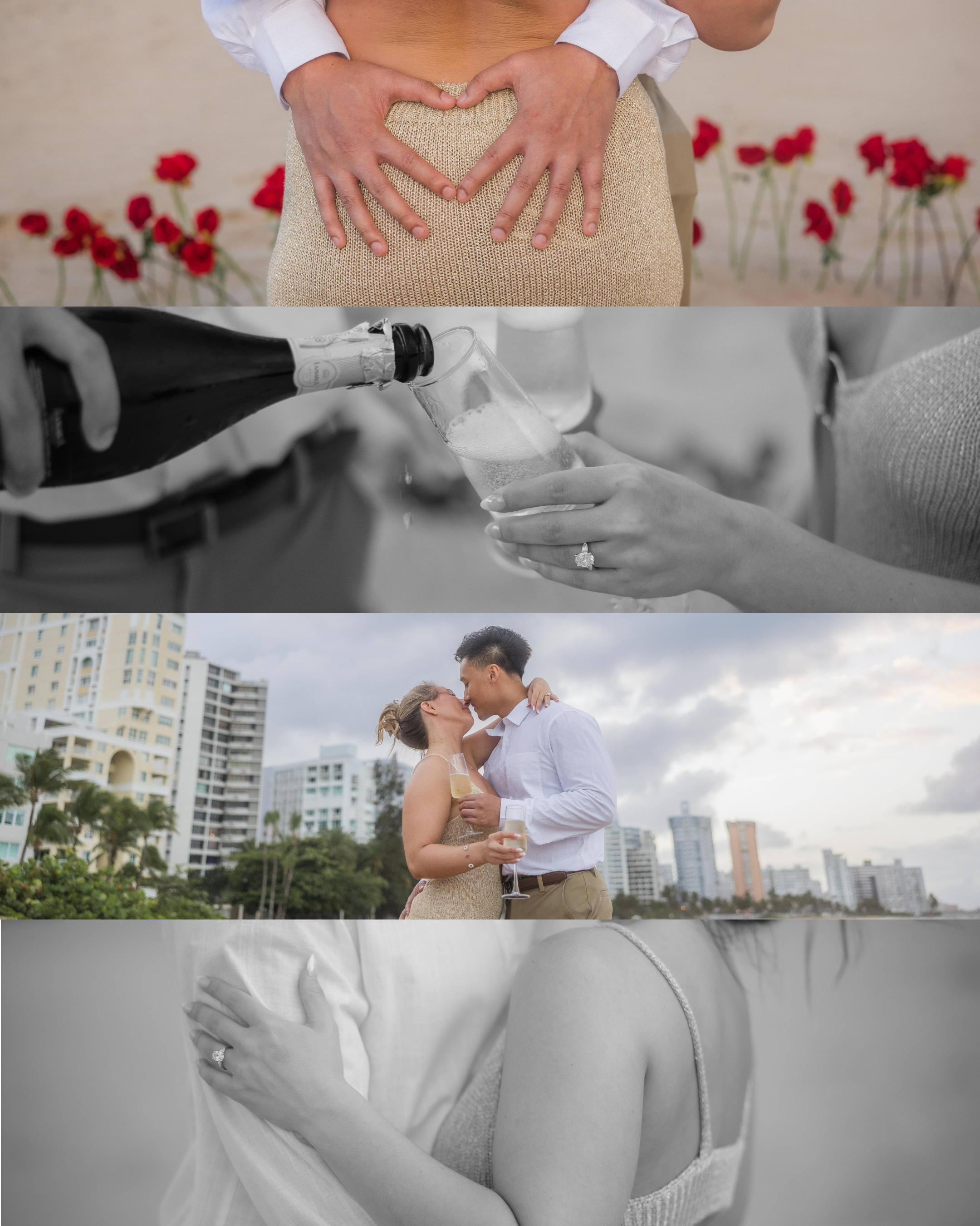 Marriage proposal photography in Condado, Puerto Rico
