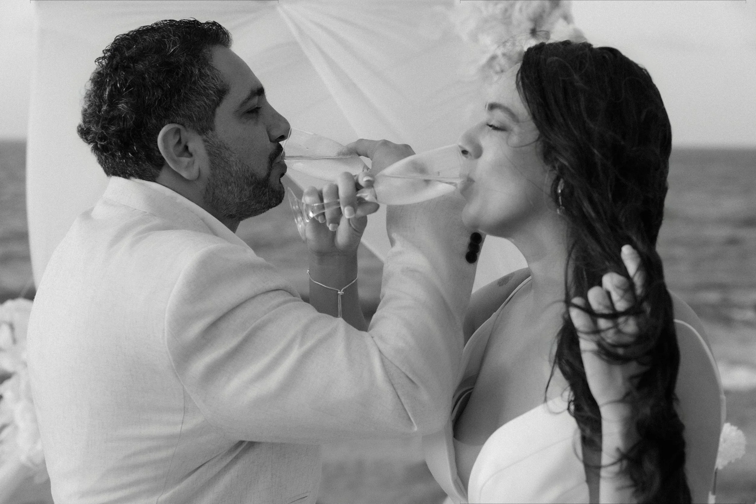 Luxury elopement in Puerto Rico at Escambrón Beach taken by a destination wedding photographer