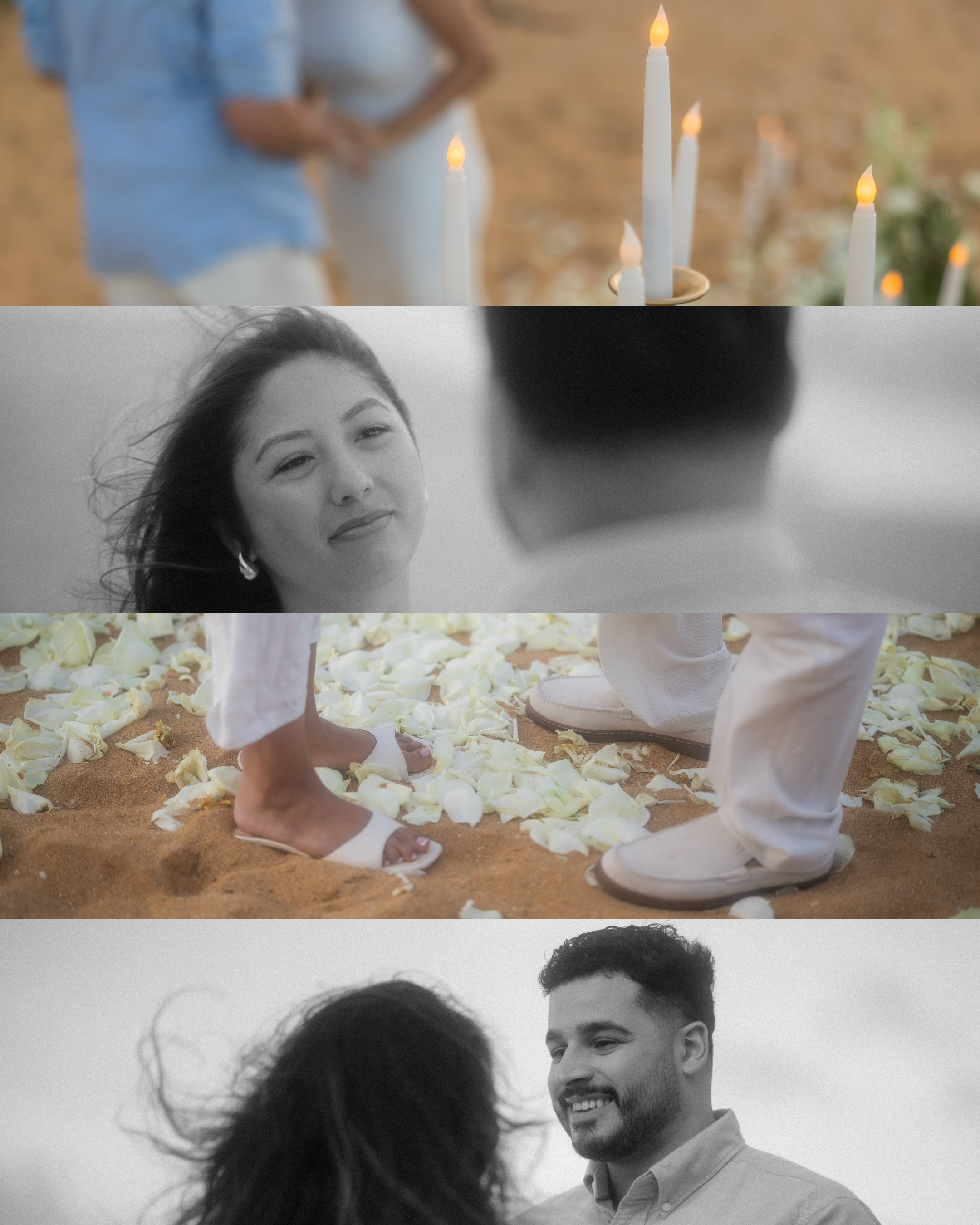 Man embracing woman during a surprise marriage proposal in Puerto Rico