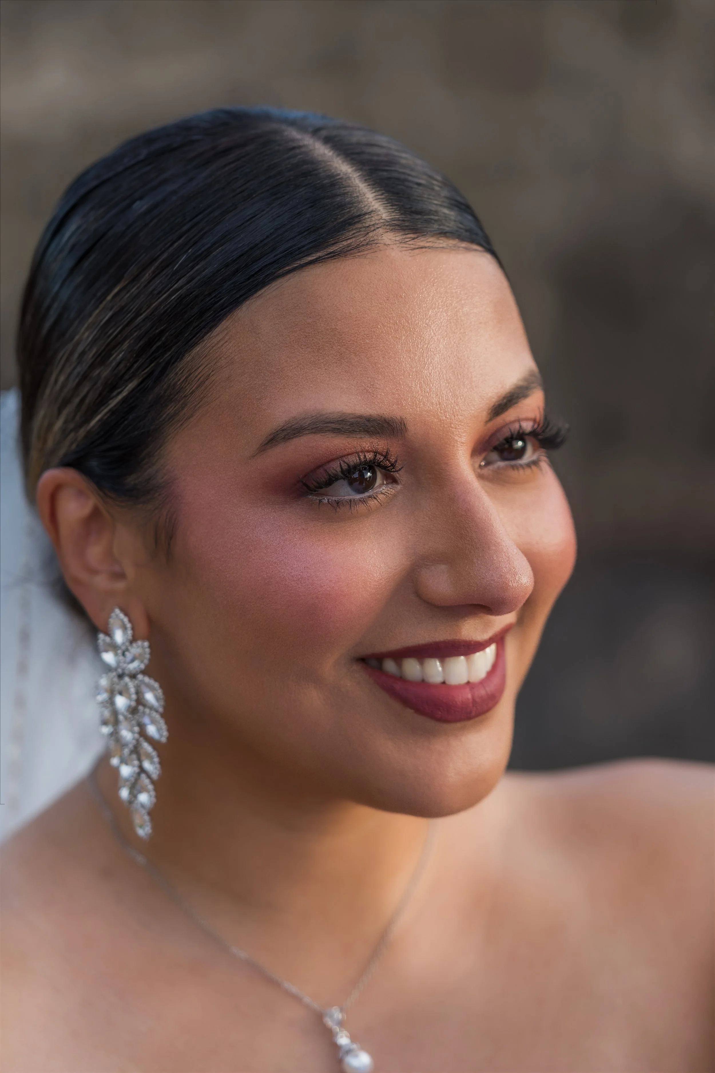 Bride gazing into groom's eyes during an intimate moment of their destination elopement wedding in Old San Juan, Puerto Rico