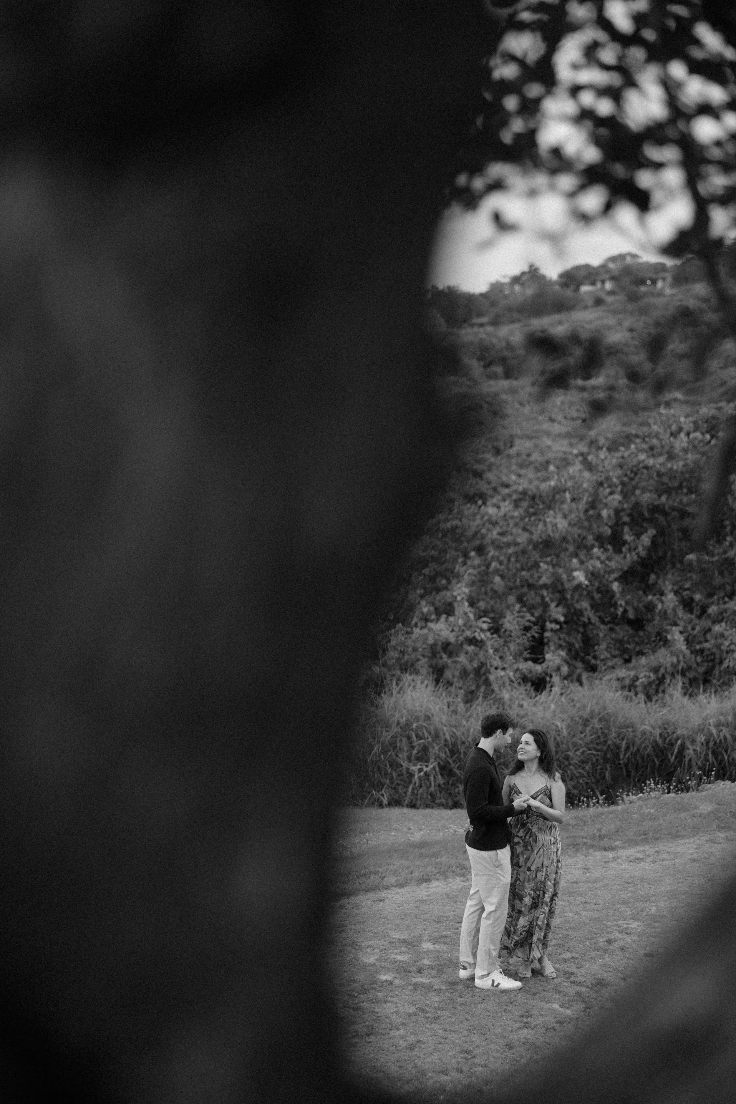 Recently engaged couple at Royal Isabela during a surprise marriage proposal taken by a destination wedding photographer in Puerto Rico