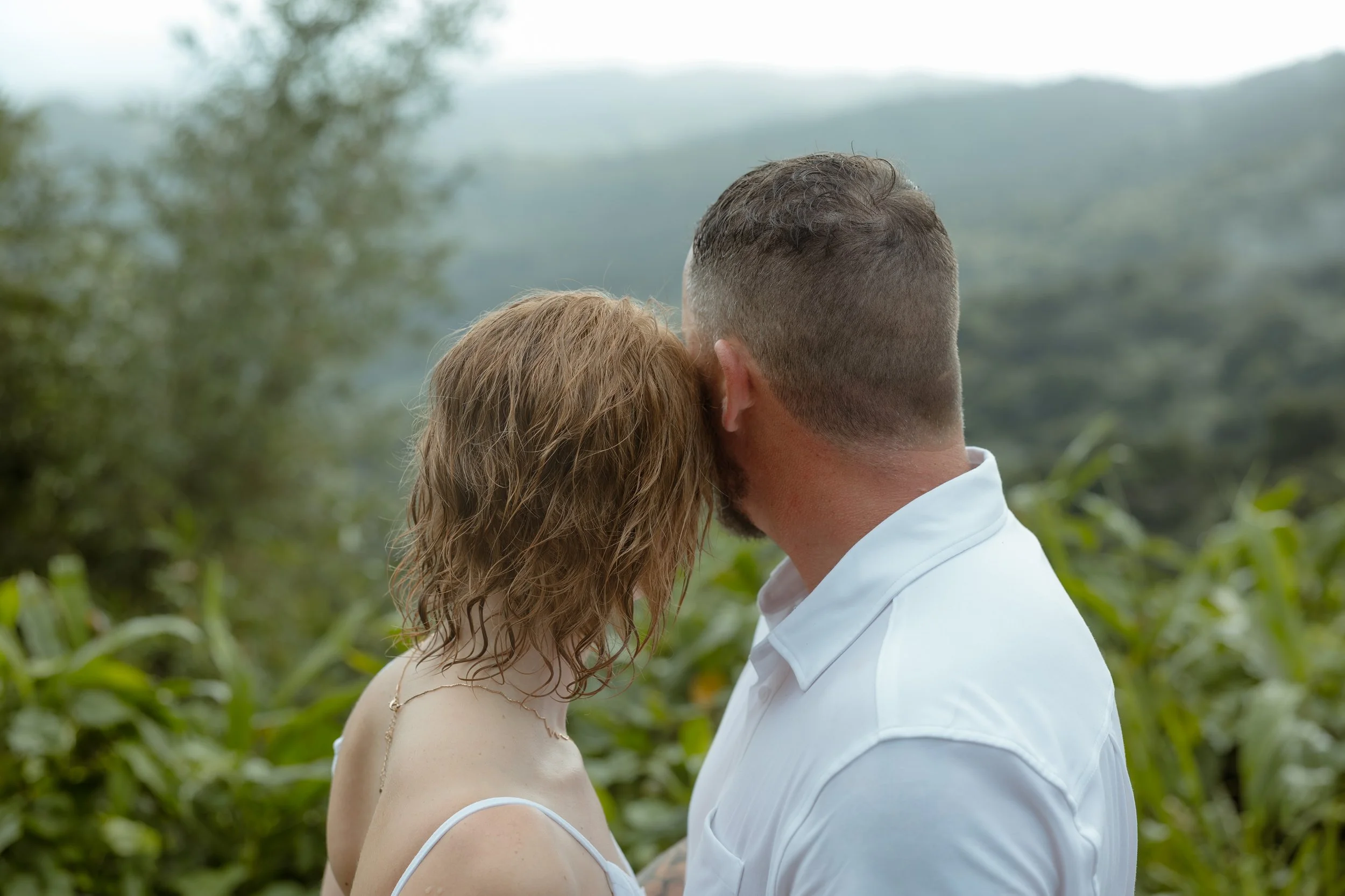 Couple exchanging vows during a private luxury elopement in Puerto Rico
