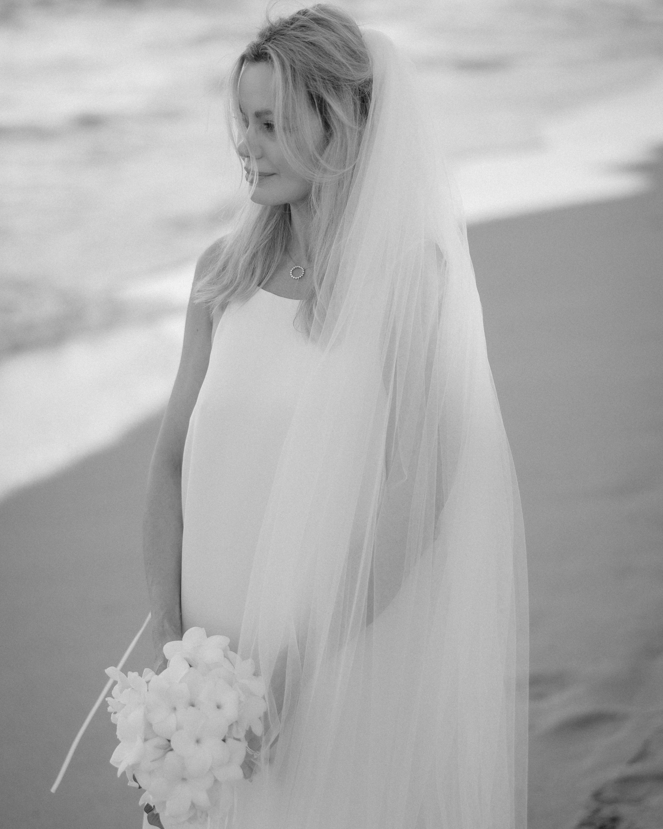 Editorial bride during an elopement in Puerto Rico