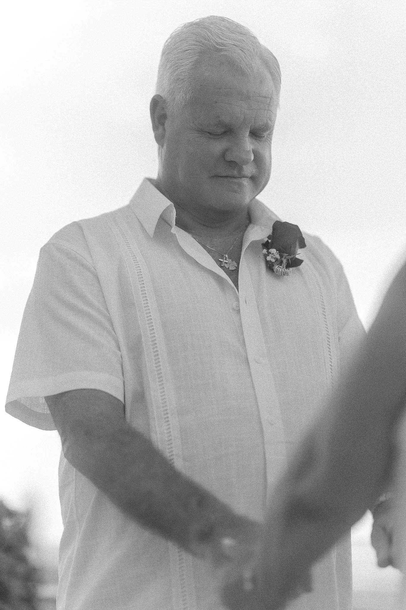 Groom at the Condado Vanderbilt Hotel during his elopement wedding in Puerto Rico