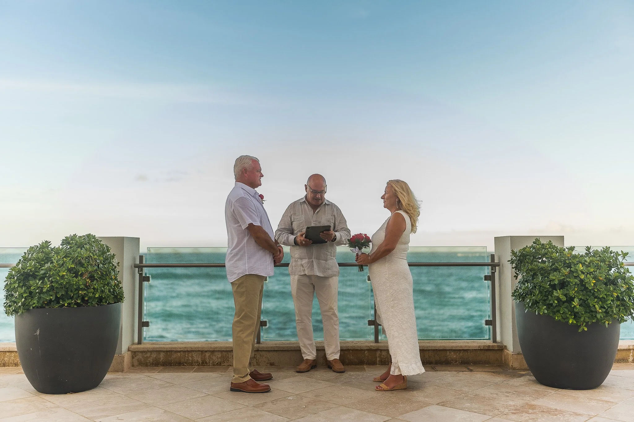 Bride and groom during a luxury elopement at the Condado Vanderbilt Hotel shot by a wedding photographer in Puerto Rico