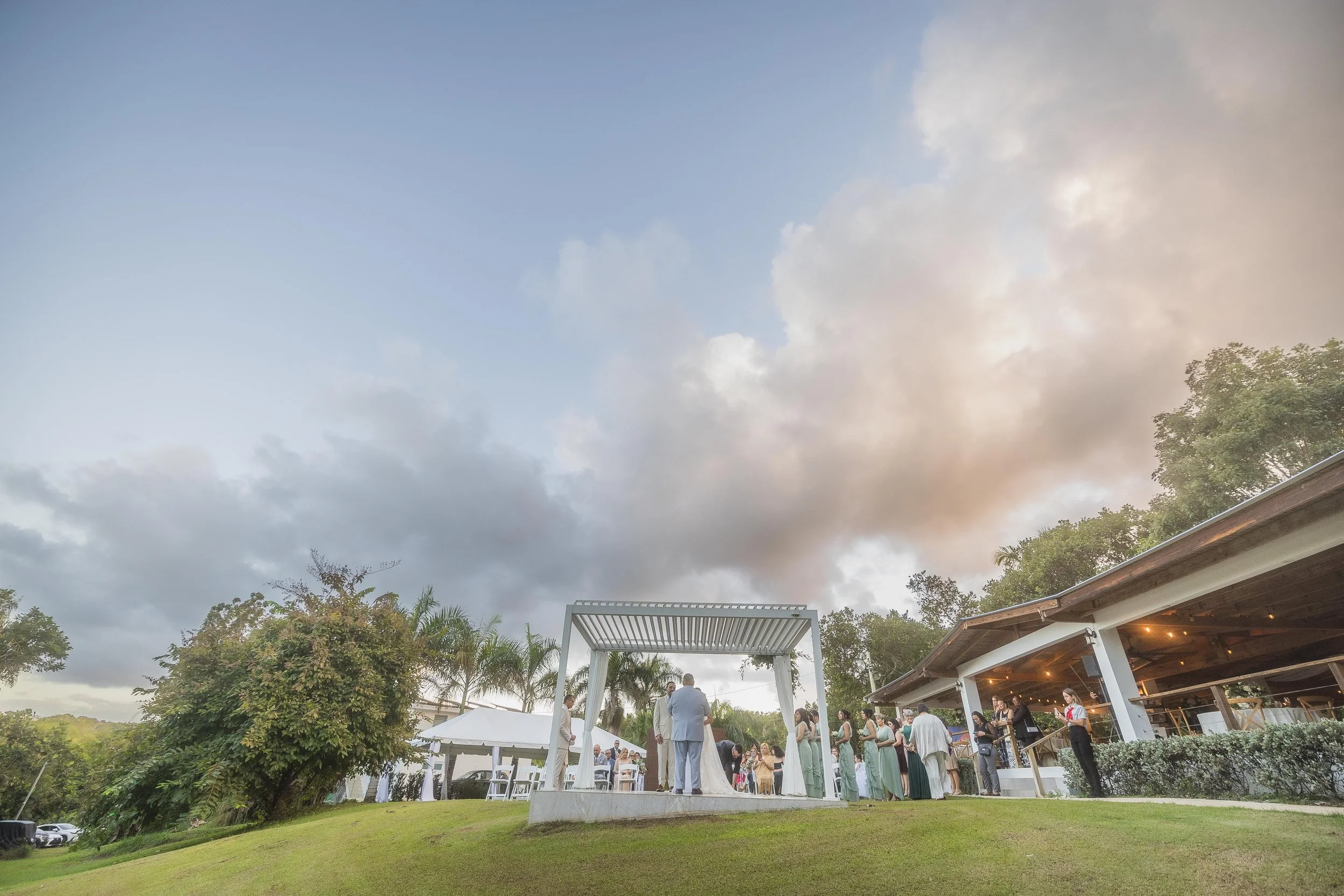 Wedding ceremony at Hacienda Santiago, a wedding venue in Puerto Rico