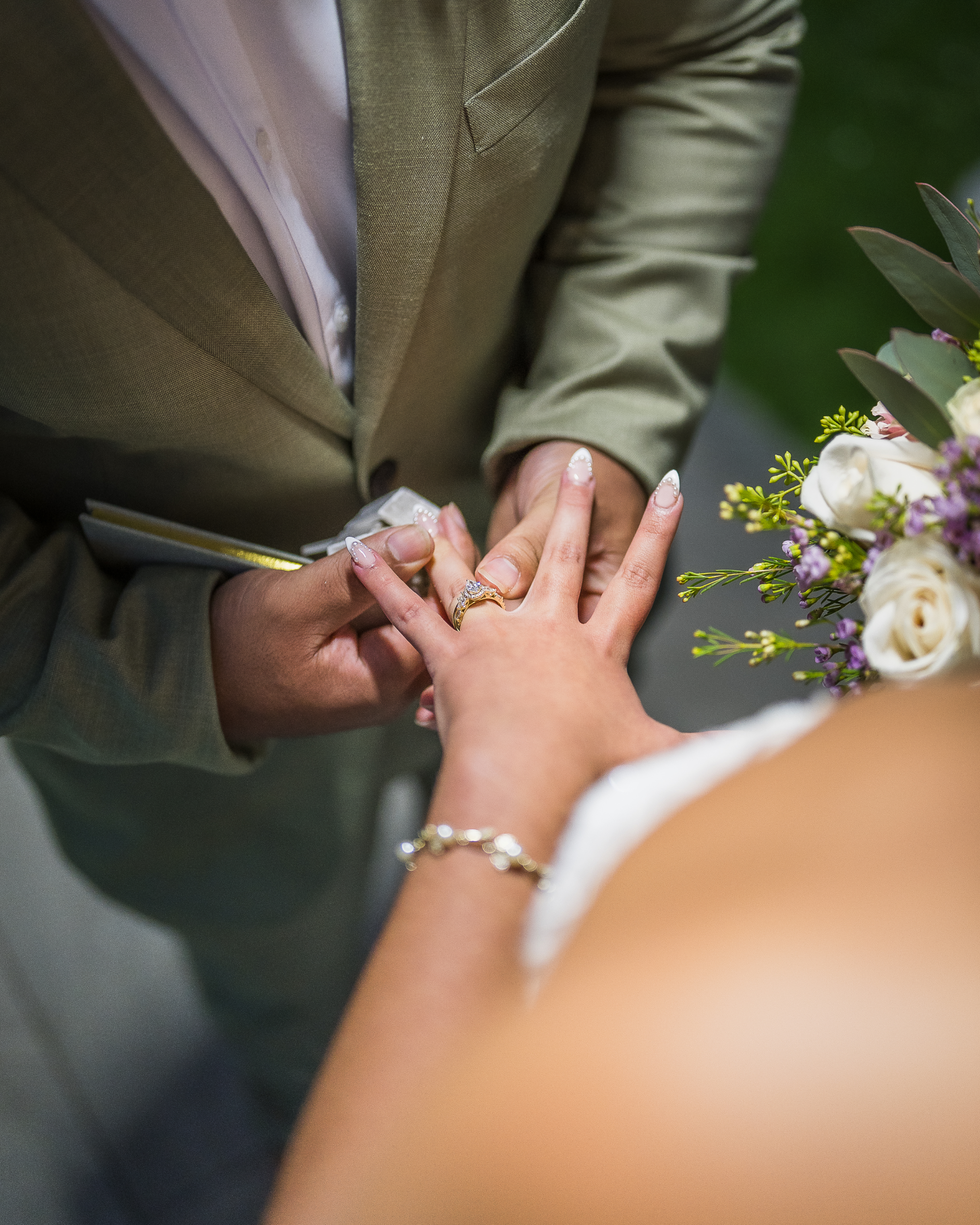 Wedding ring at a Puerto Rico elopement wedding in Condado del Mar