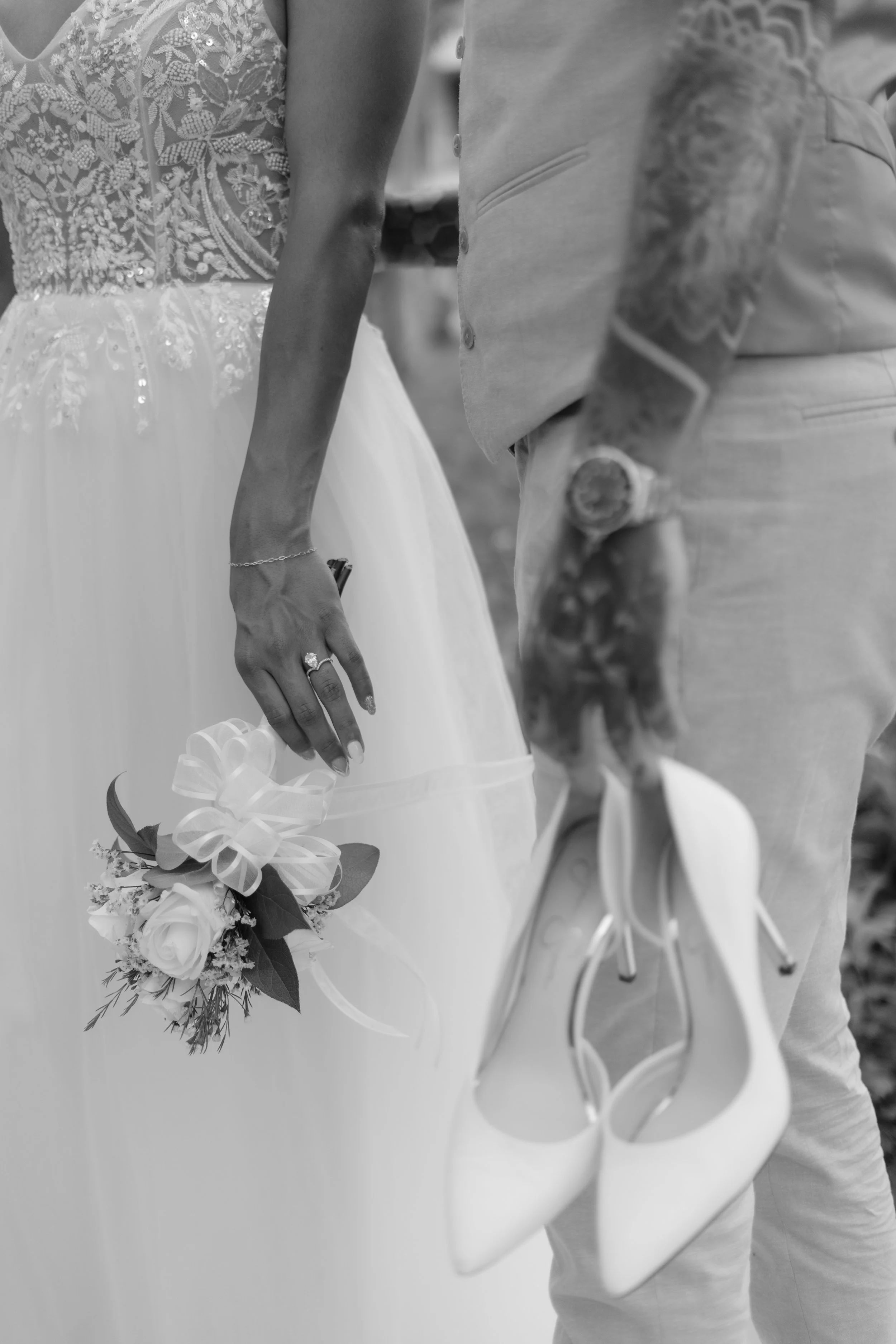 Couple posing for an elopement photographer in Puerto Rico