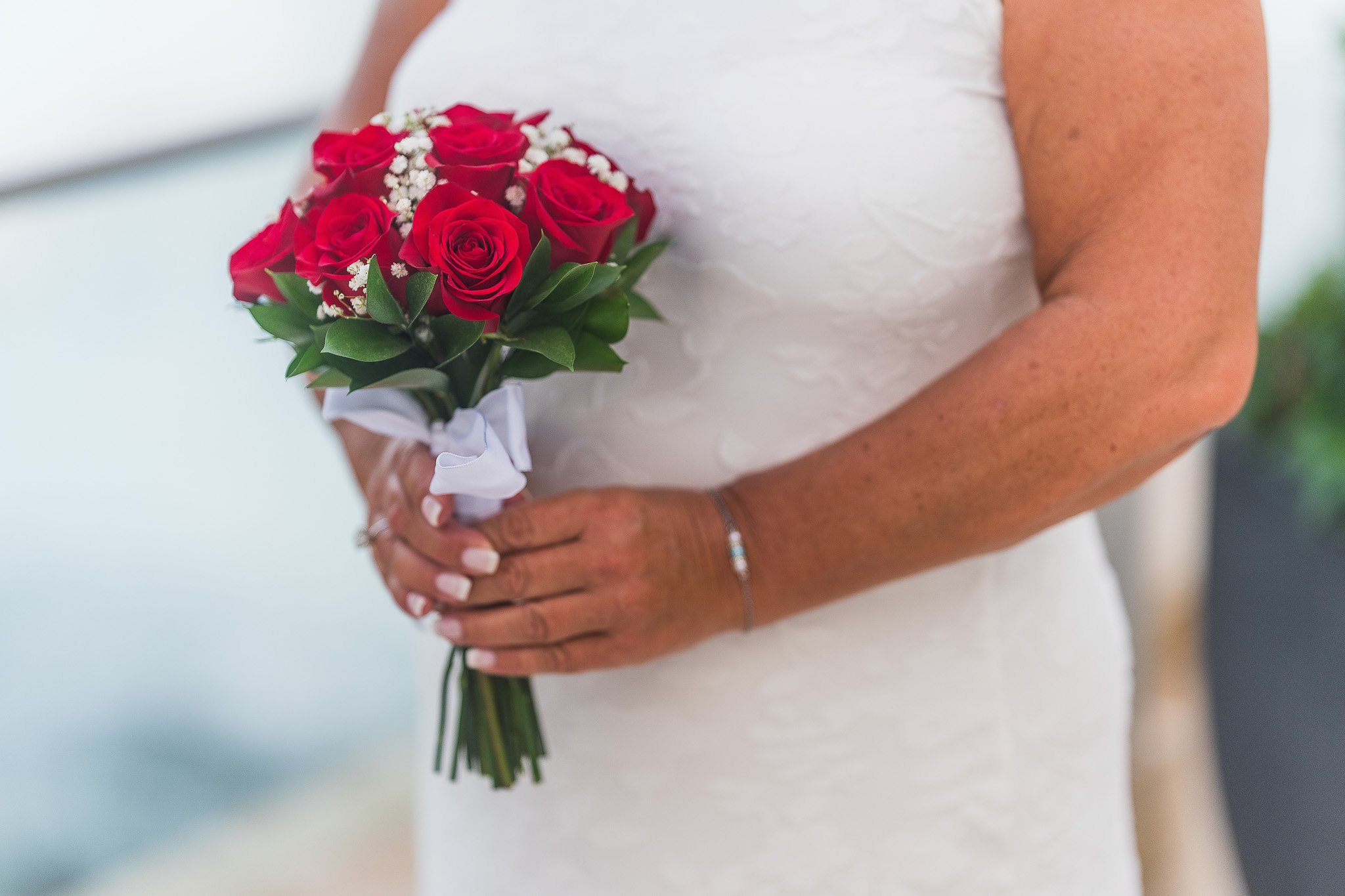 Bride at the Condado Vanderbilt Hotel during her elopement taken by a wedding photographer in Puerto Rico