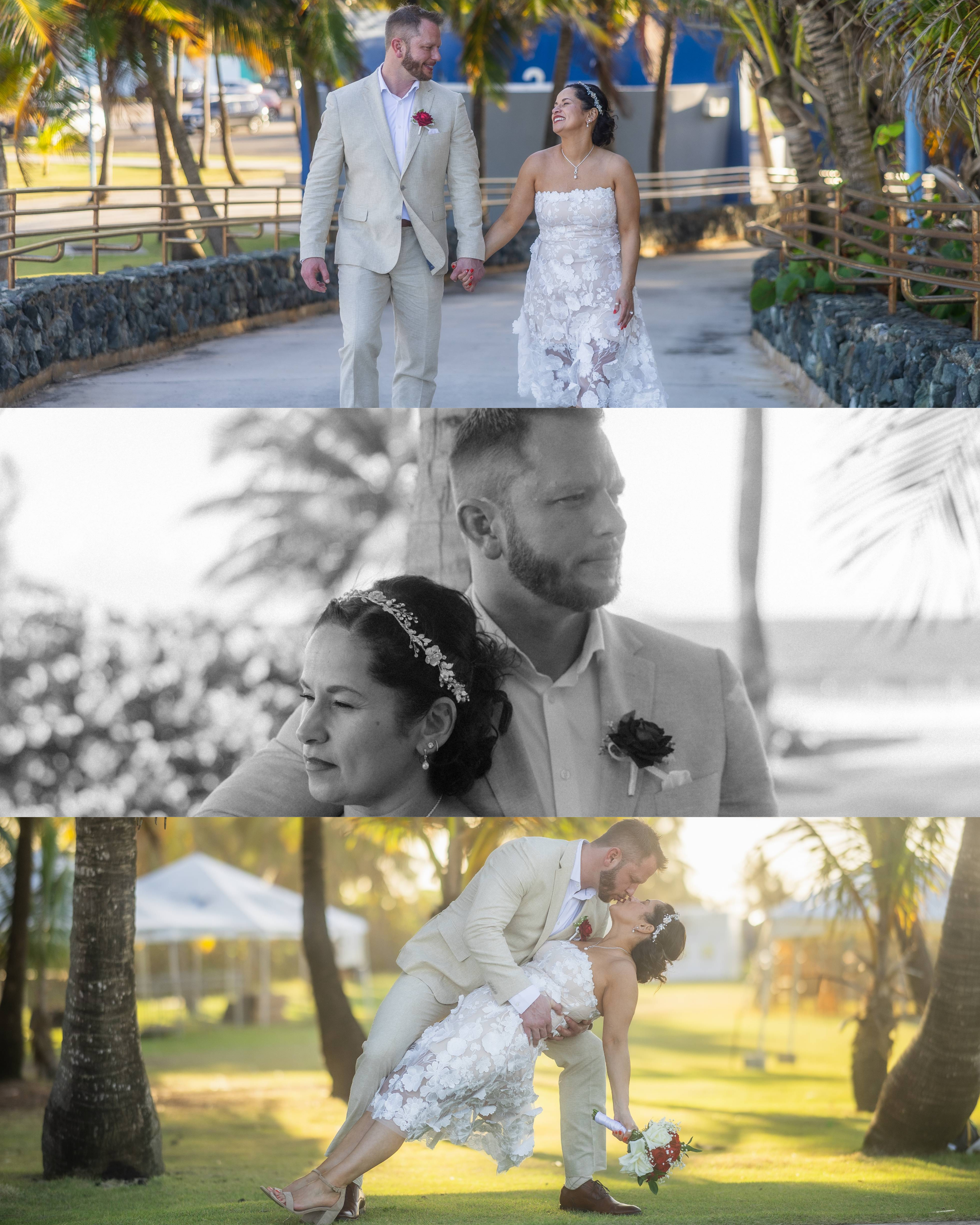 Romantic couple portrait captured during a Puerto Rico destination elopement