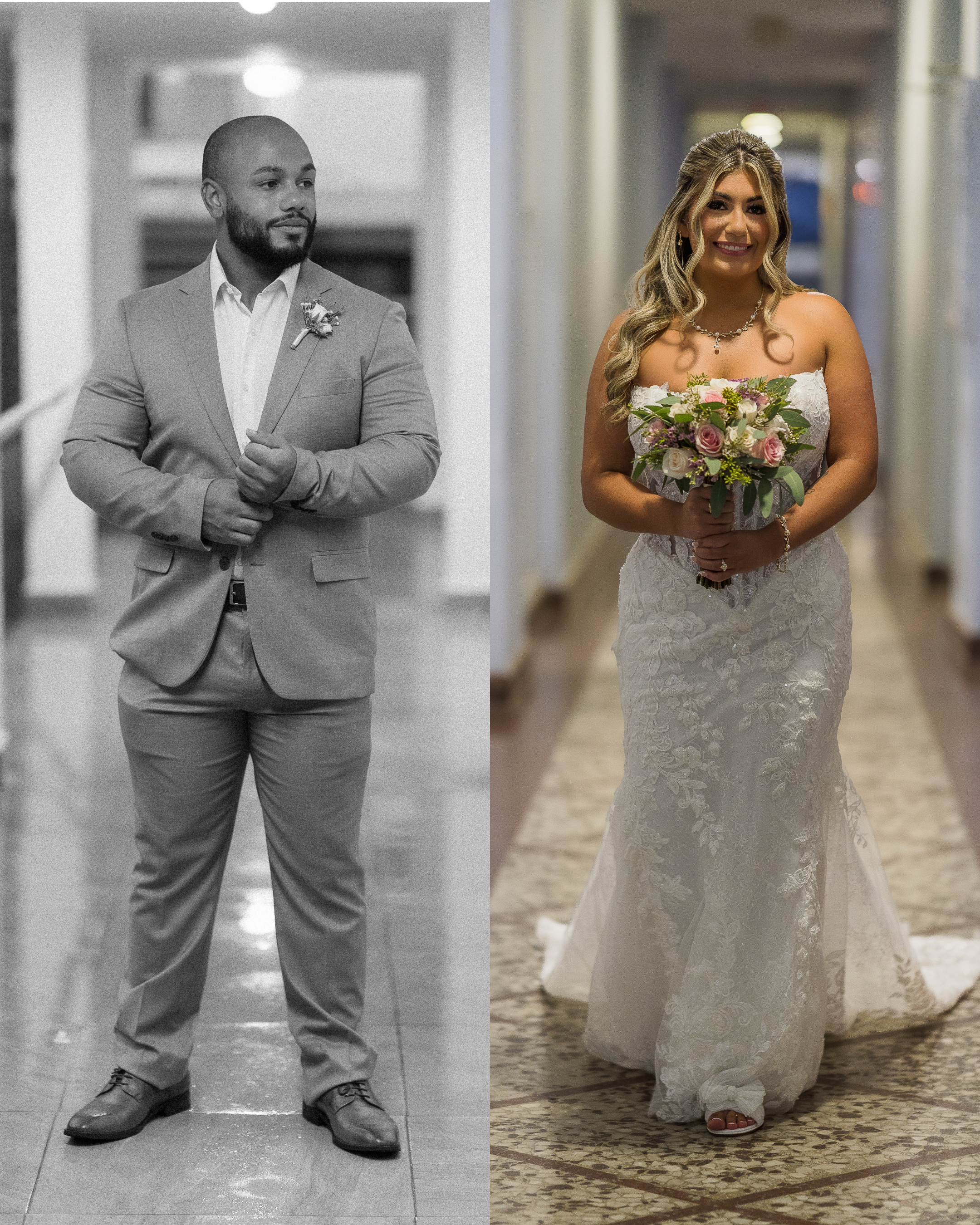 Bride and groom side by side during their Puerto Rico elopement wedding
