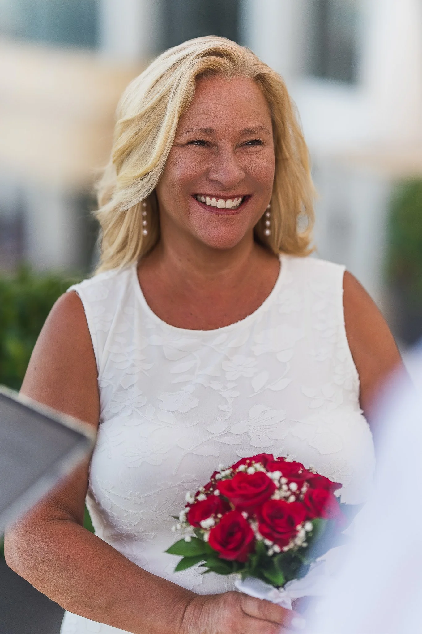 Bride at the Condado Vanderbilt Hotel during her elopement taken by a wedding photographer in Puerto Rico