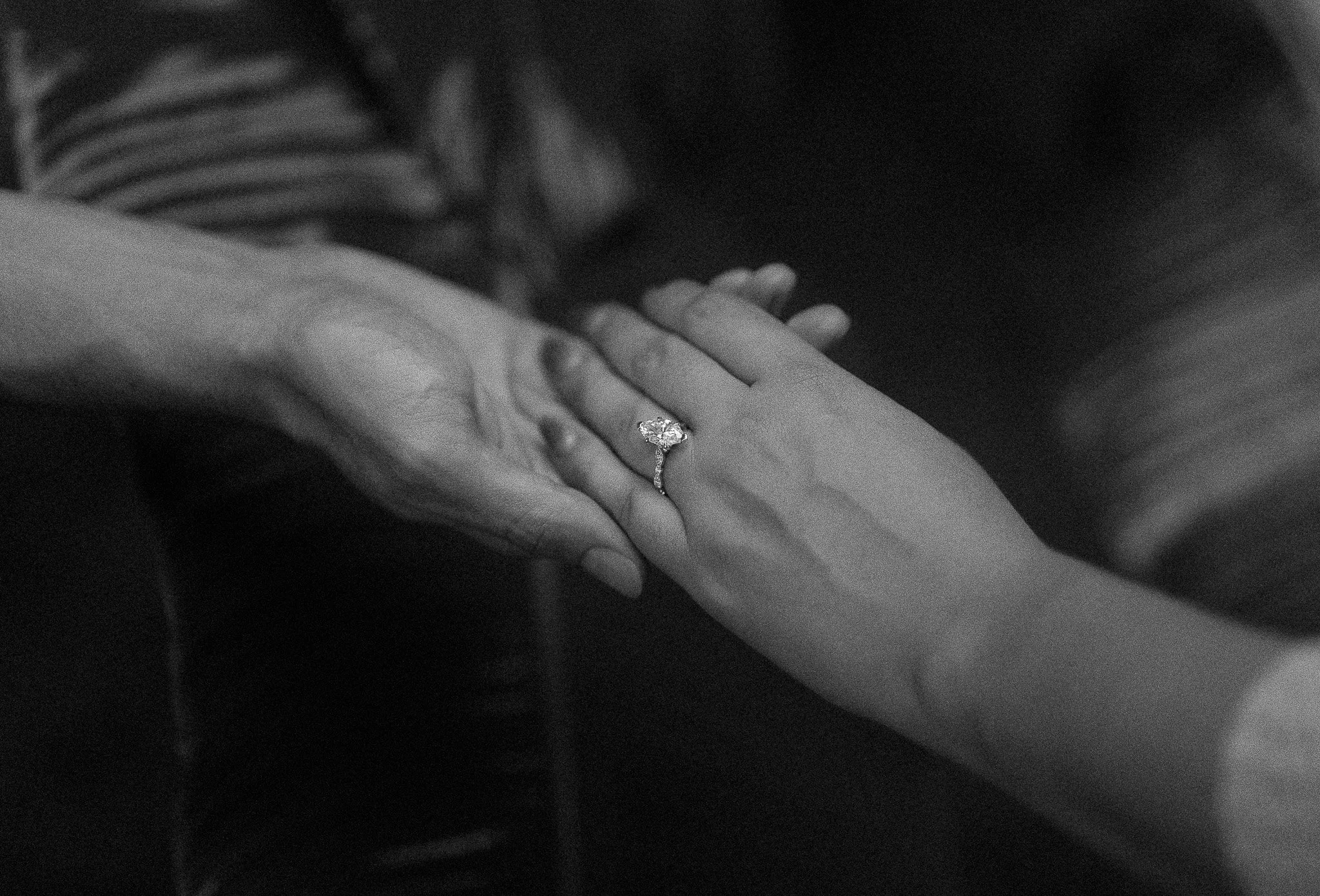 Editorial portrait of luxury engagement ring during a marriage proposal in Puerto Rico shot by a destination wedding photographer