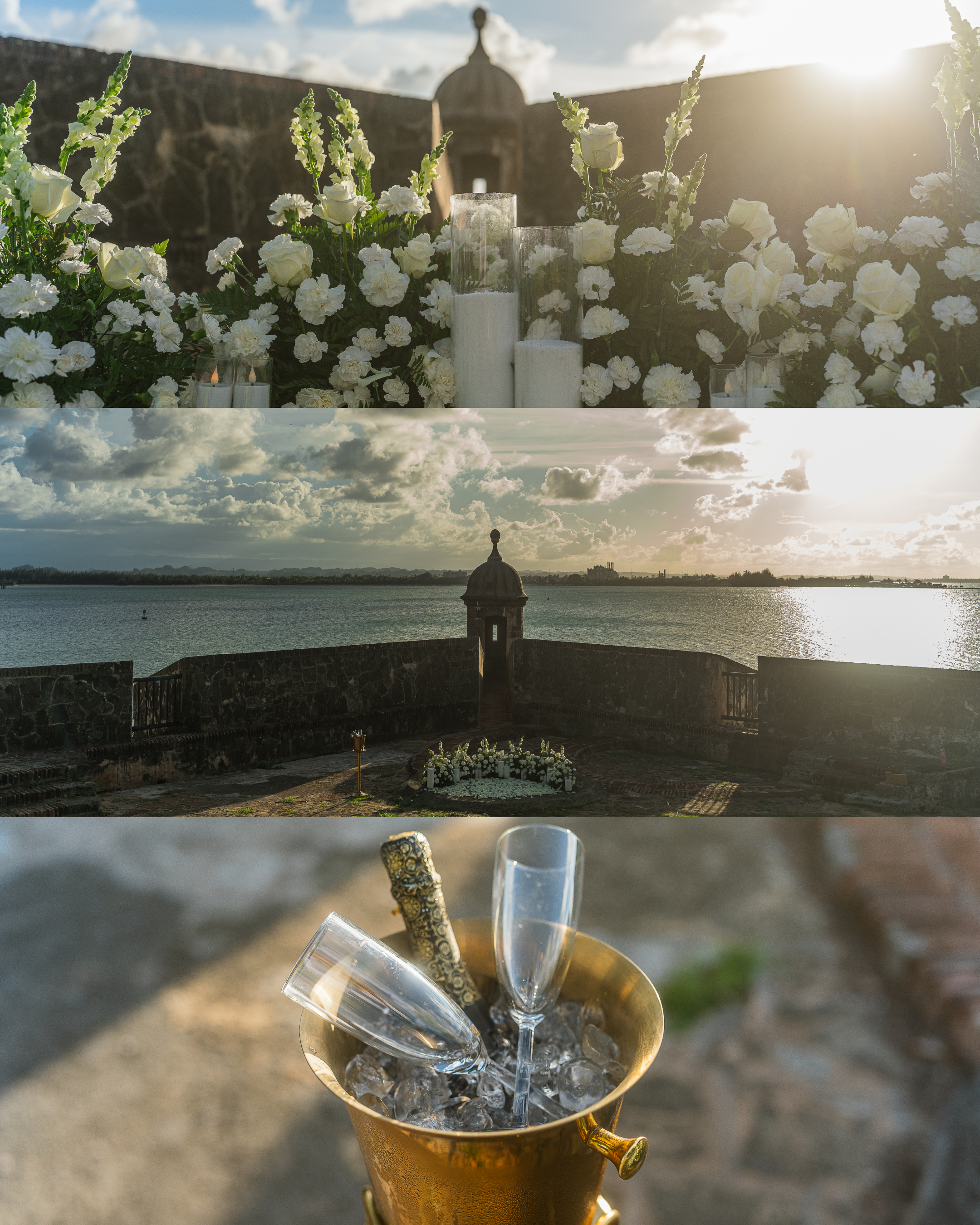 Surprise marriage proposal in Old San Juan taken by a destination wedding photographer in Puerto Rico