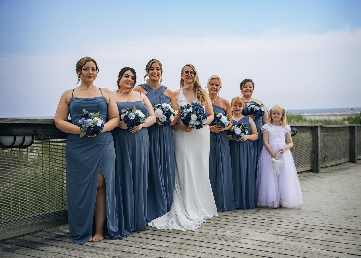 Bridesmaids on the beach 🐚  #beachweddings #bluedresses #weddingphotography #wildwoodwedding 

I have some more fun shots from last month&rsquo;s wedding coming up. Stay tuned!