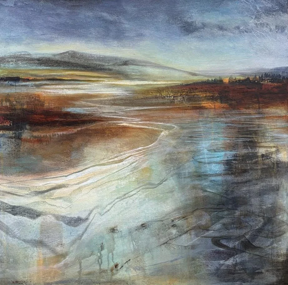 After the Rain.  Acrylic on canvas 60x60 framed 2025.jpeg