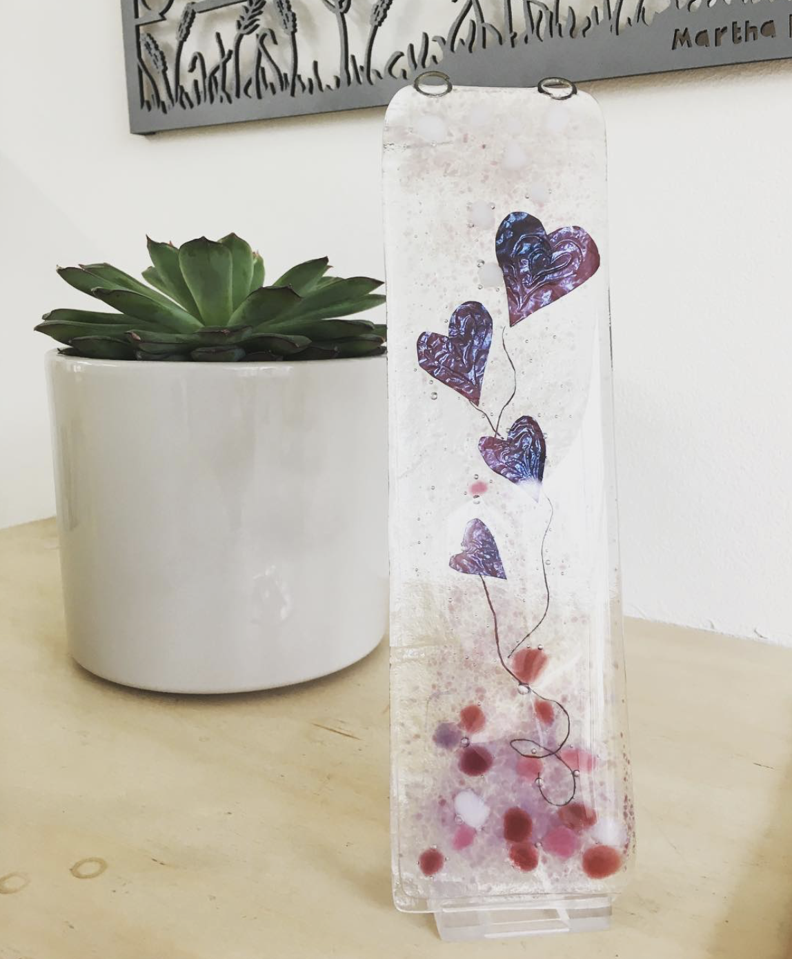 Valentines Fused Glass Taster