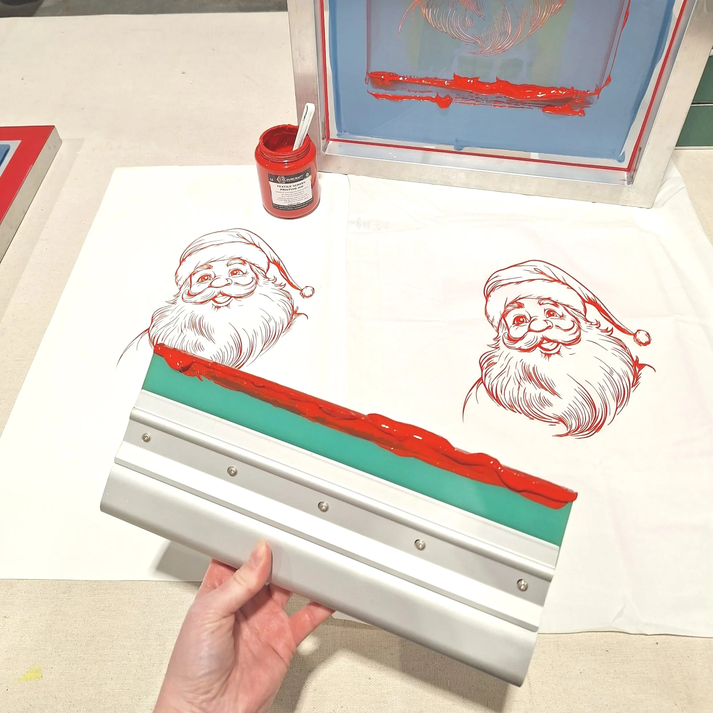 Family screen print workshop- Santa Sacks @G2