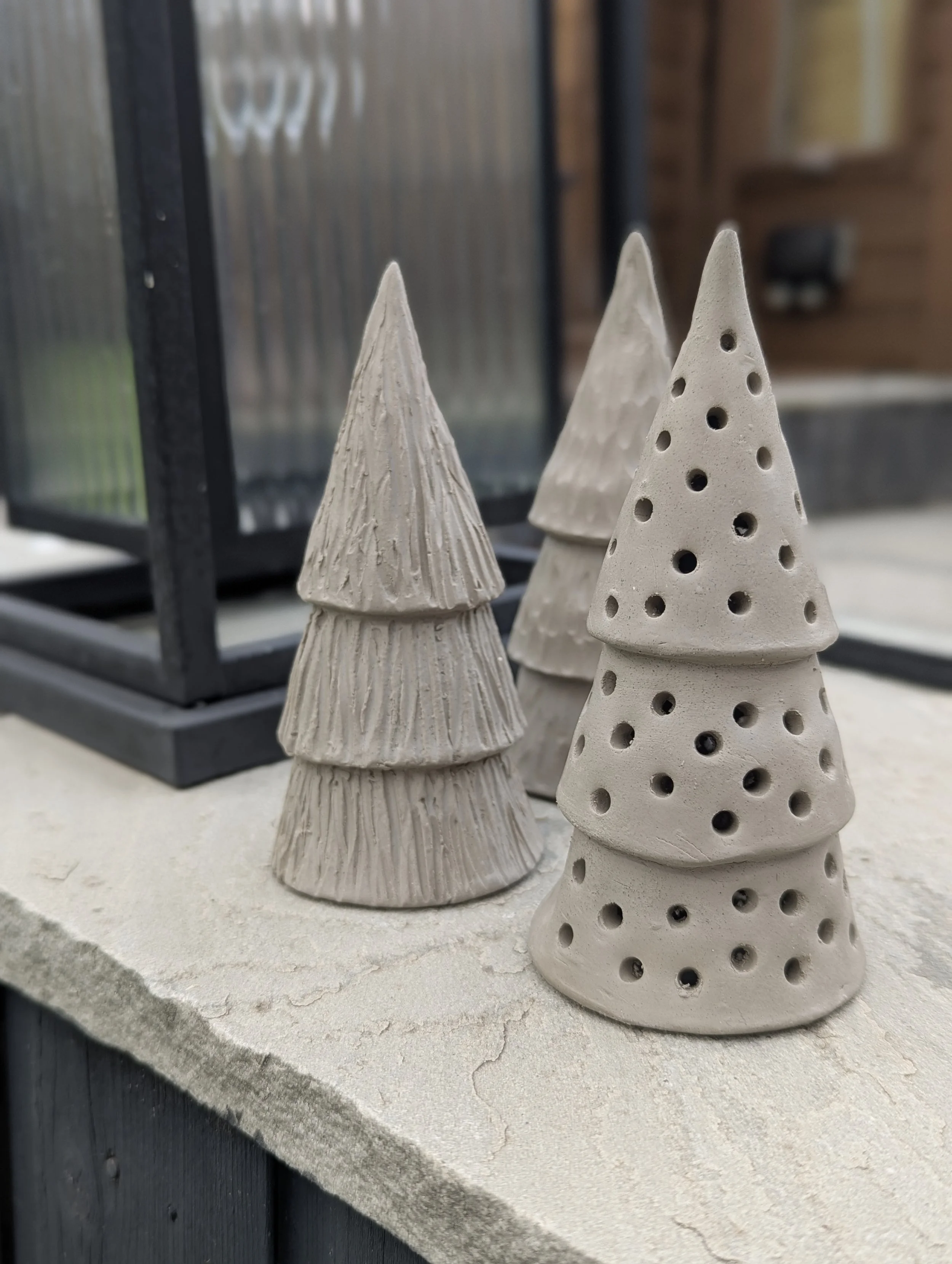 Ceramic Sculpture - Christmas Tree Lanterns @G2