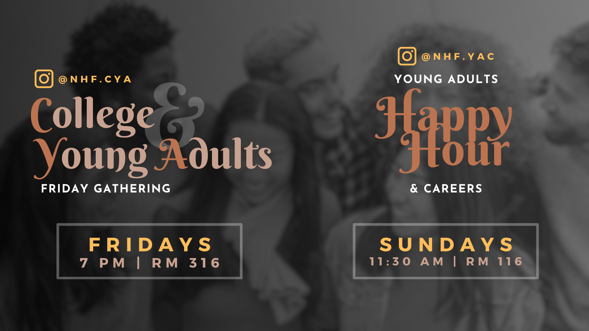College, Young Adults &amp; Careers Happy Hour