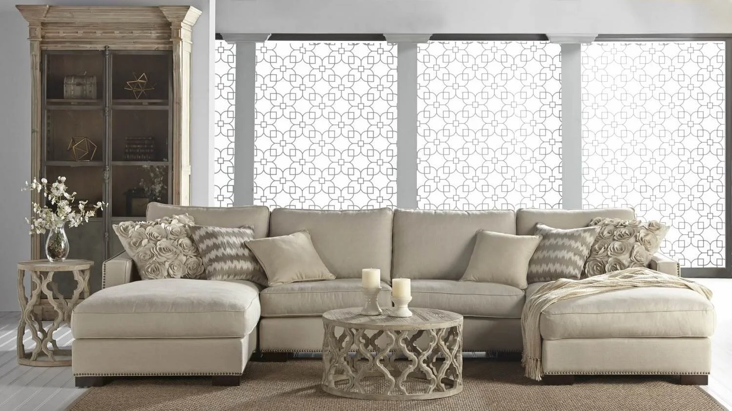 Clover Large Coffee Table -Smoke Gray - Setting 1.jpg