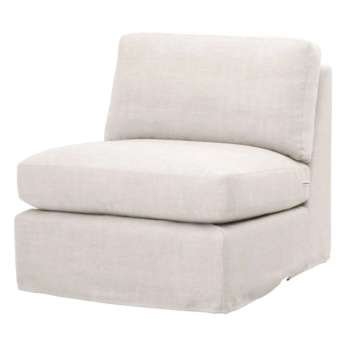 Lena Modular Slope Arm Slipcover Armless Chair - Bisque Espresso_1-02.jpg