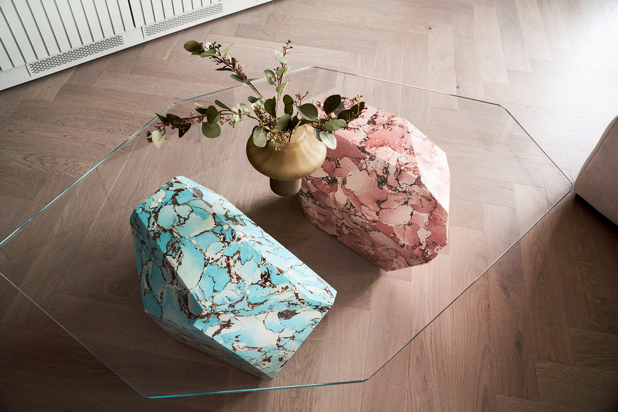 Bespoke, handcrafted scagliola Coffee Table