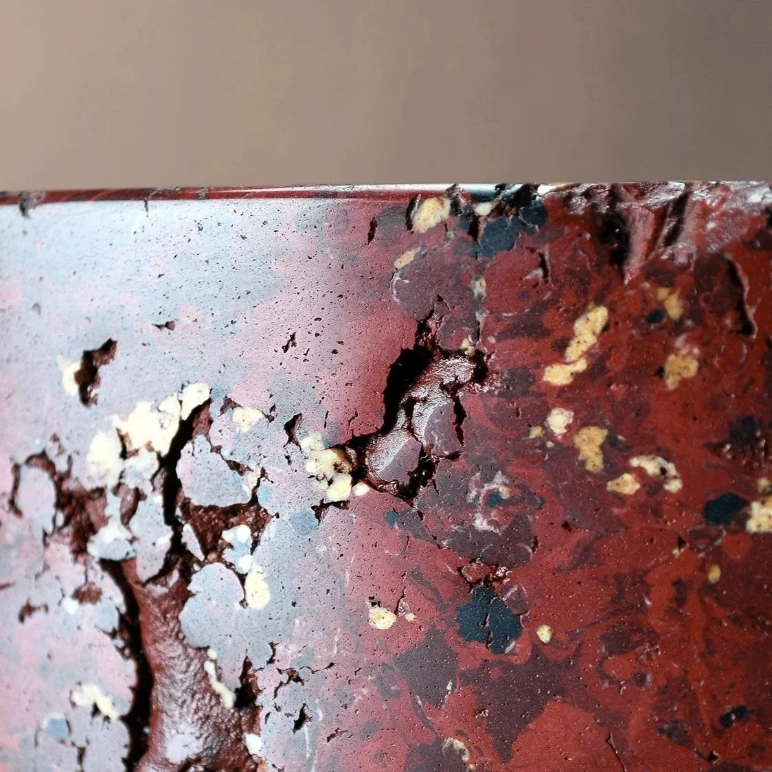 Cylindrical Side Table - Ox Blood