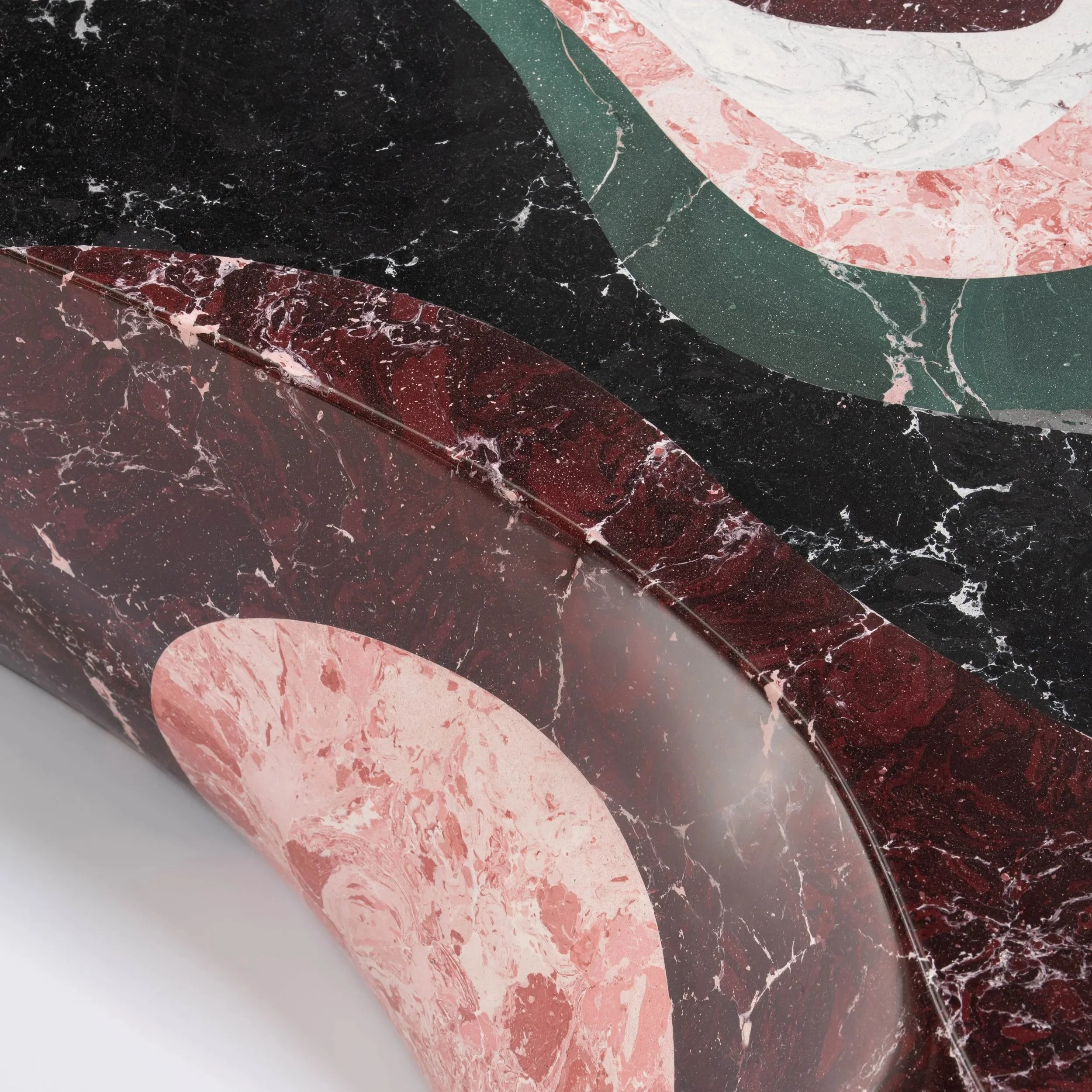 Multi coloured scagliola table