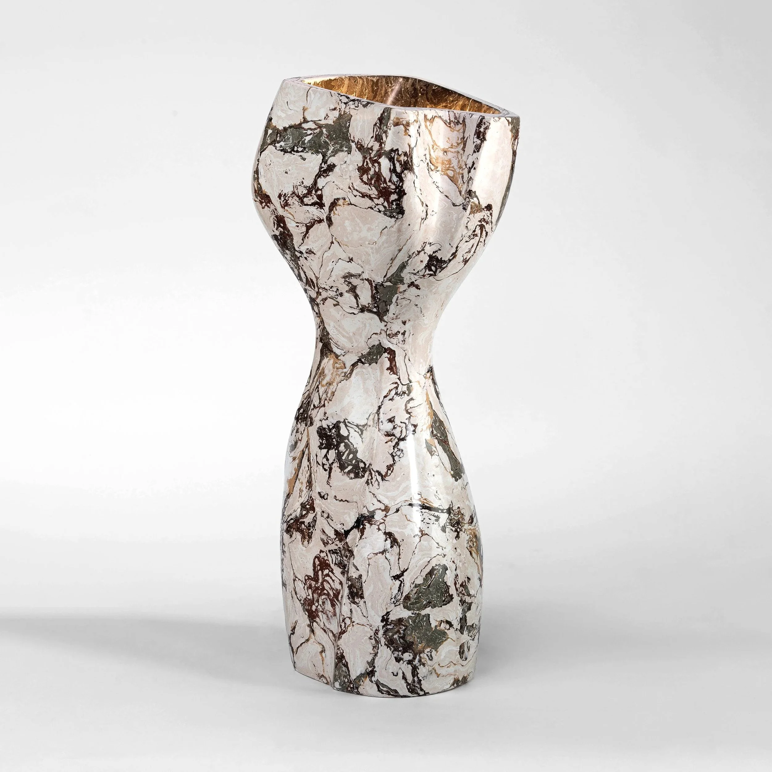 Calla | Handcrafted Scagliola Sculptural Uplight Lamp