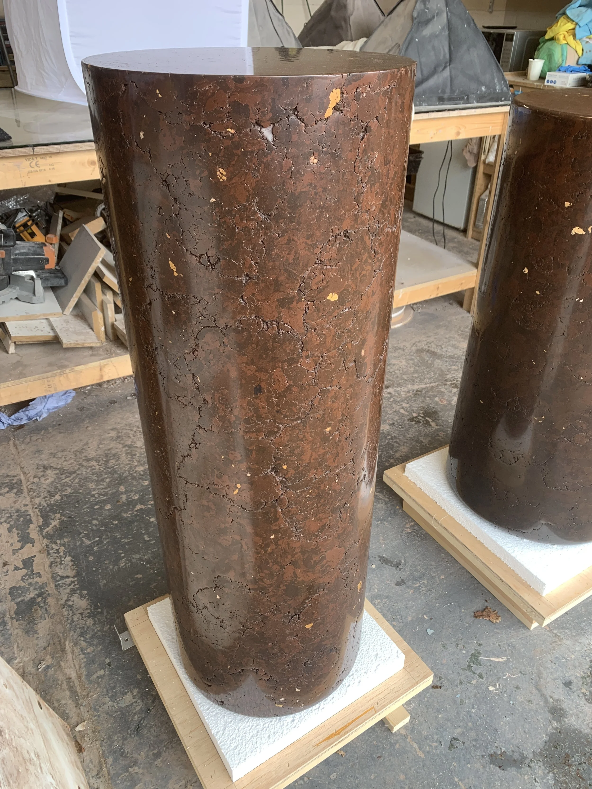 Scagliola pedestal