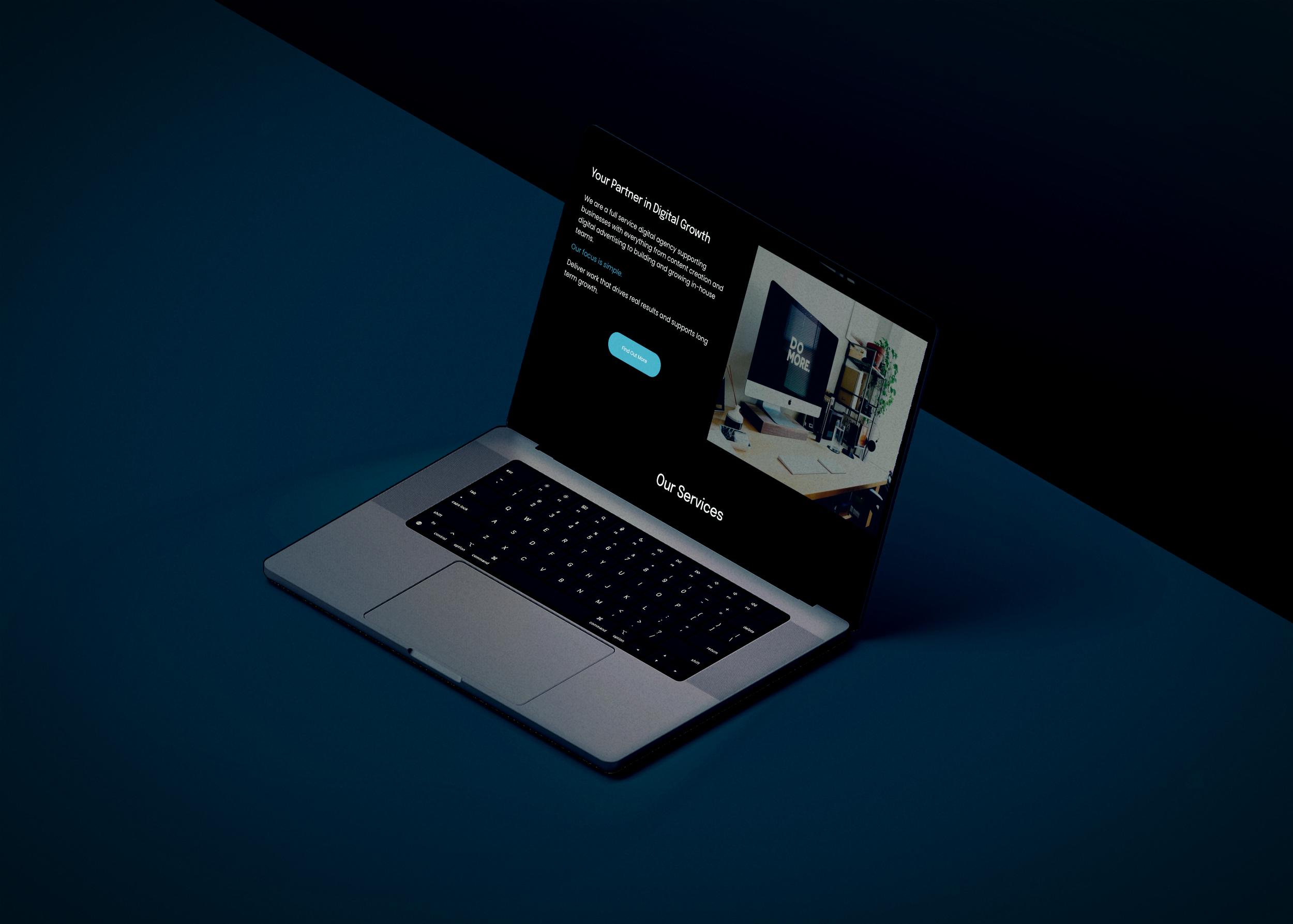 laptop with social media management in birmingham