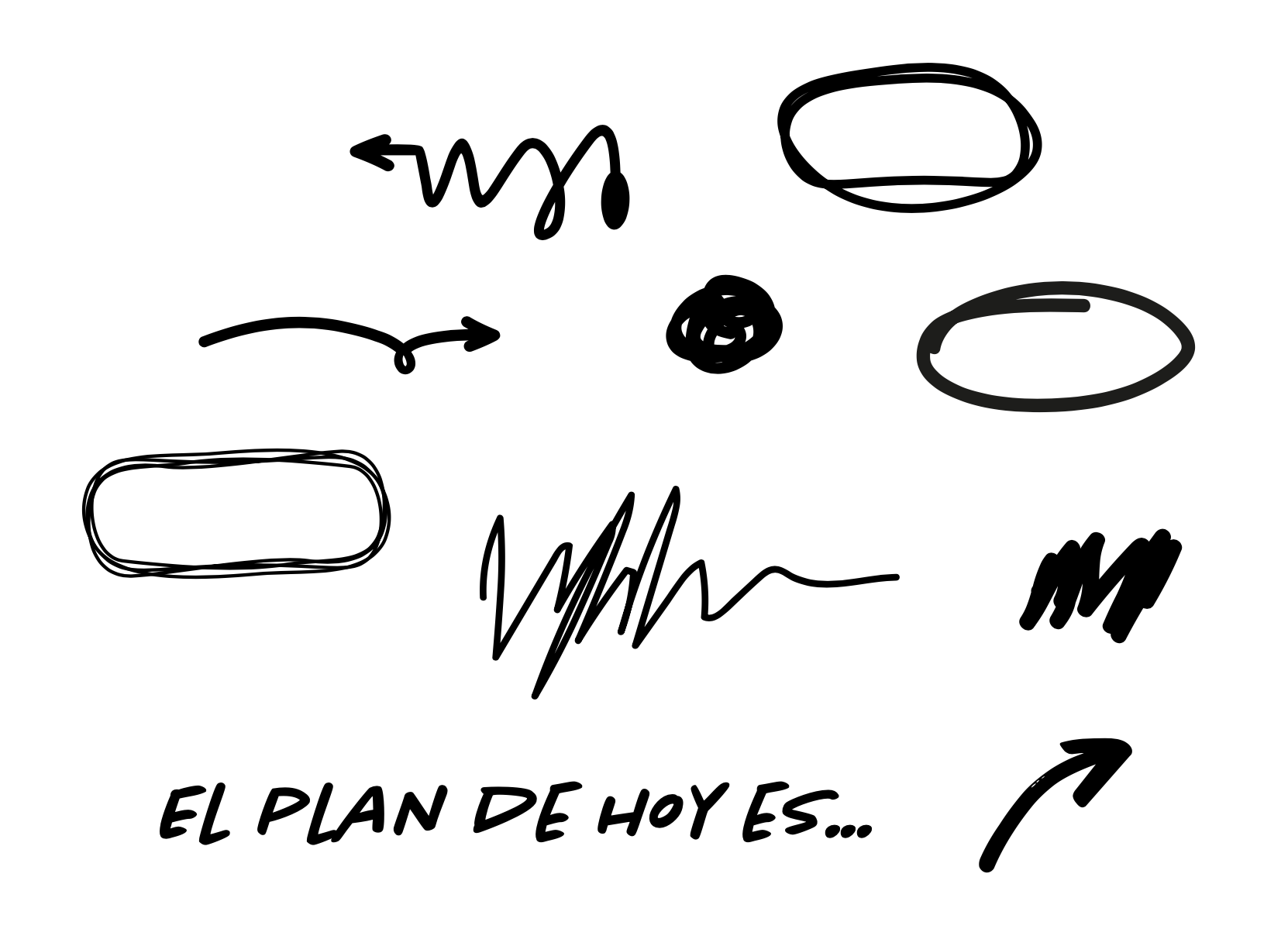 Elementos gráficos del branding de 'Hagamos otro plan'