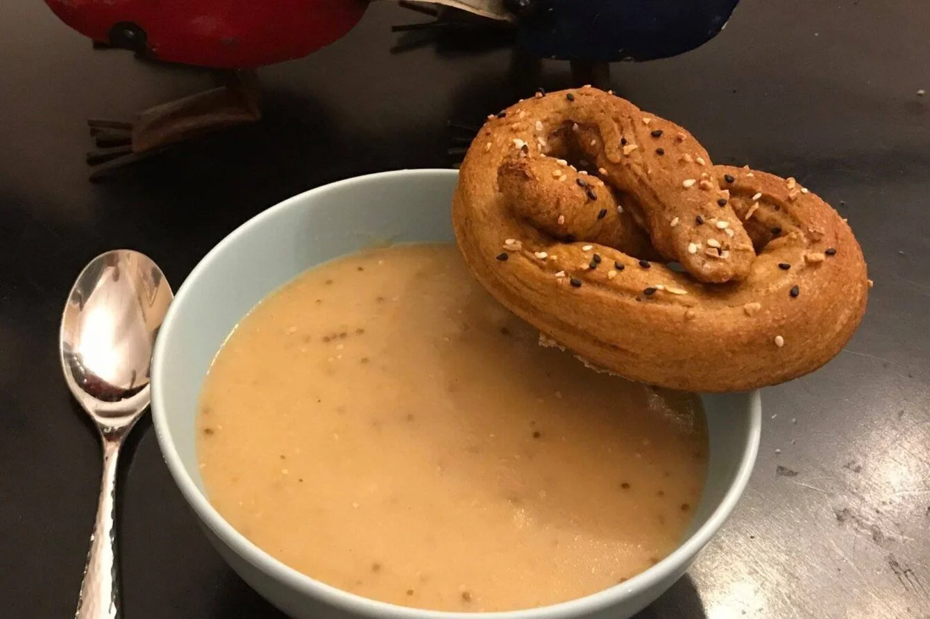 HEARTY POTATO AND MUSTARD SOUP