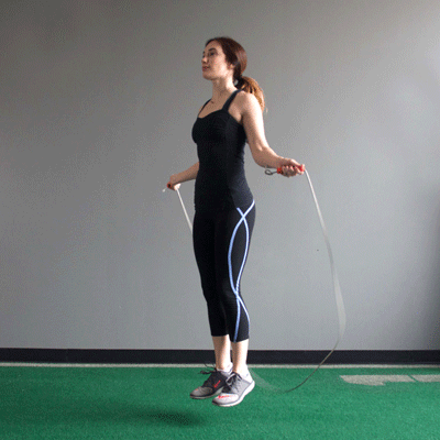 Calf exercise while doing jumping jacks