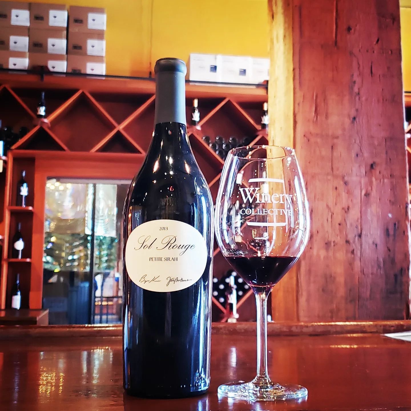 🍇Petite Syrah 2013
📍Sol Rouge, Lake County CA
Notes: A bouquet of blueberries, plums,black cherries and sweet spice rises up from a glass.
Fire oak,clove and dusty earth on the palate.
Only 75 cases produced.

#winerycollectivesf #fishermanswharf #