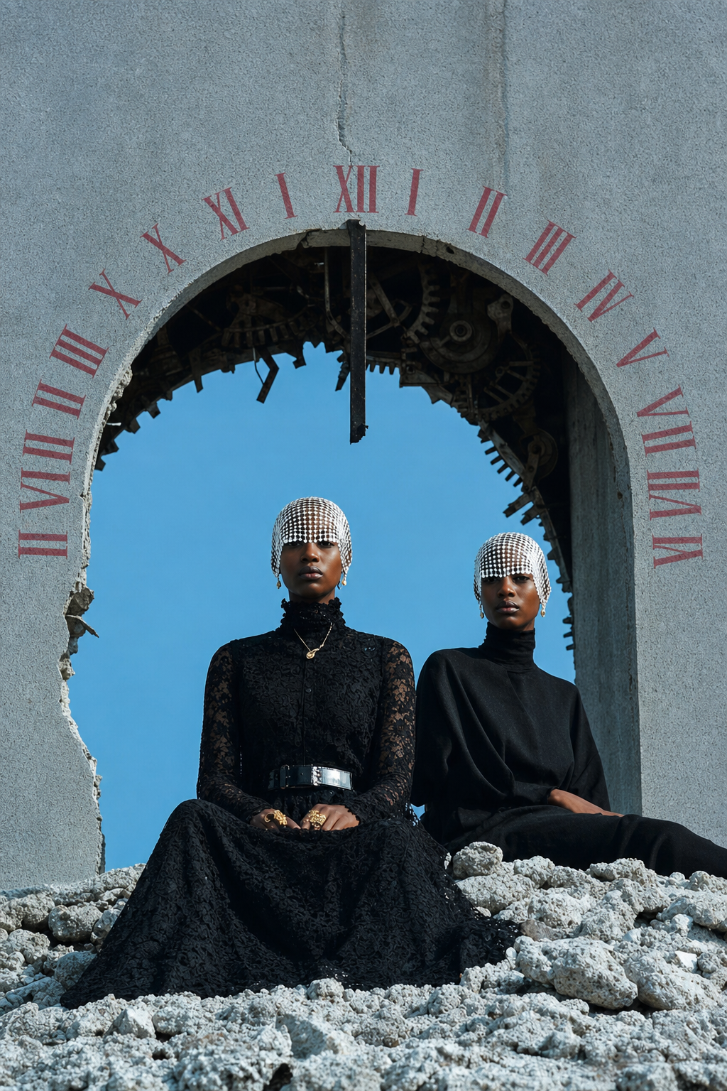 Two_Duo_African_female_Models_perched_inside_a_broken_antique_6093d3cc-e980-4c25-a09d-51b30d16a417_1.png