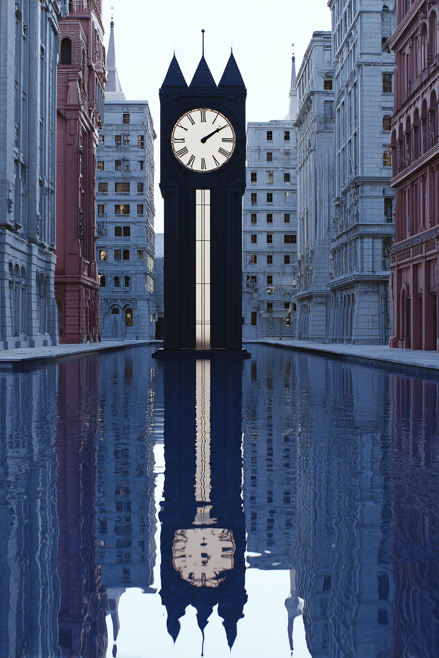 A_massive_weeping_clock_towers_over_the_model_in_a_forgotten__02eb33f8-b5eb-489e-81a8-bbe68fe3b136_1.png