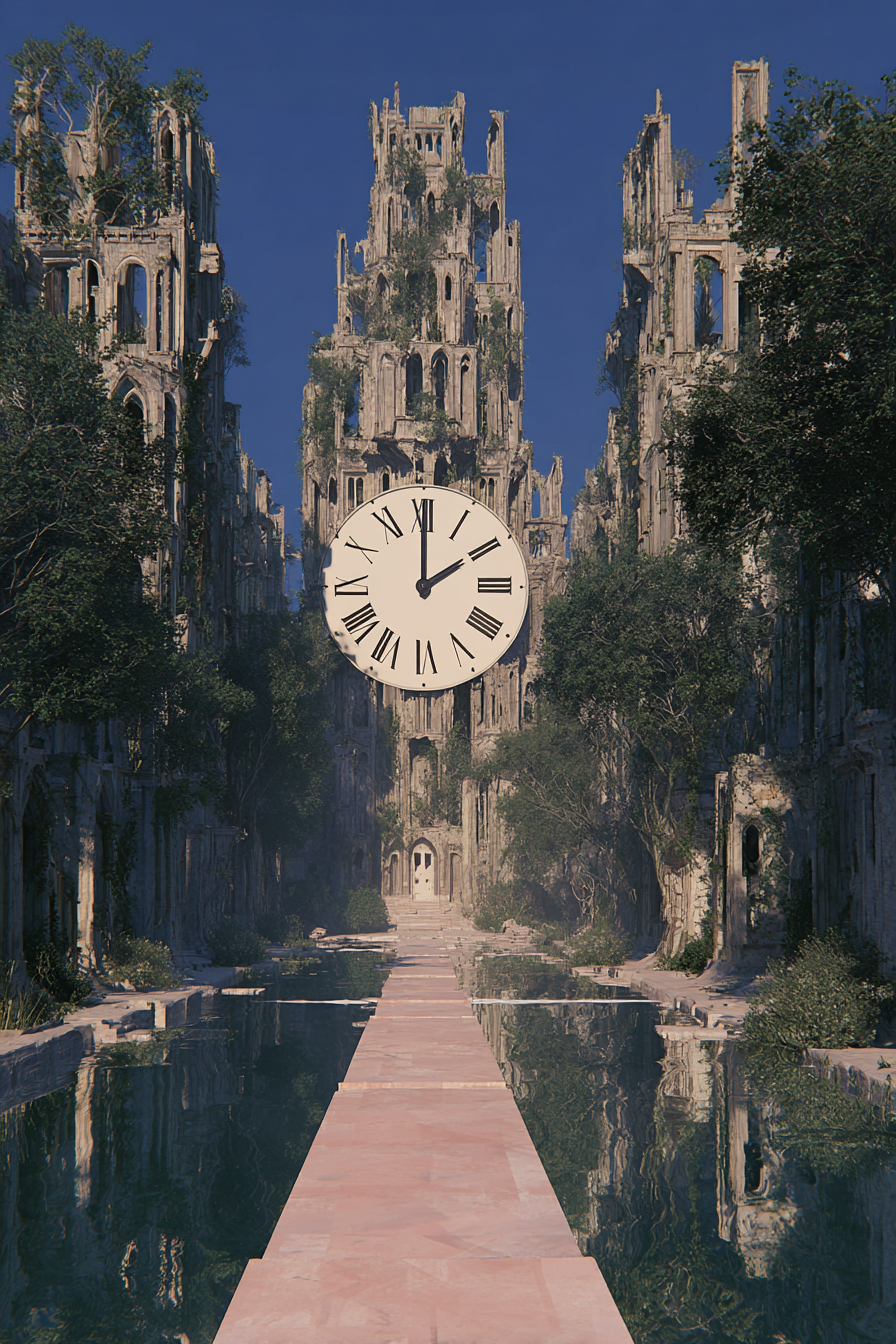 A_massive_weeping_clock_towers_over_the_model_in_a_forgotten__7e8c5b7d-dba2-41d3-b320-5bc6a04a6b6c_3.png