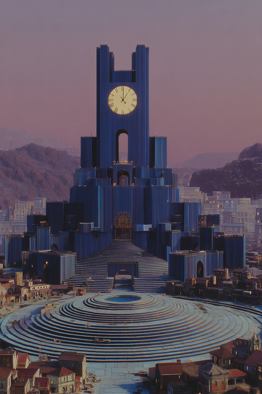 A_massive_weeping_clock_towers_over_the_model_in_a_forgotten__5ed45a64-2901-446d-b29b-32edd97f4ed4_0.png
