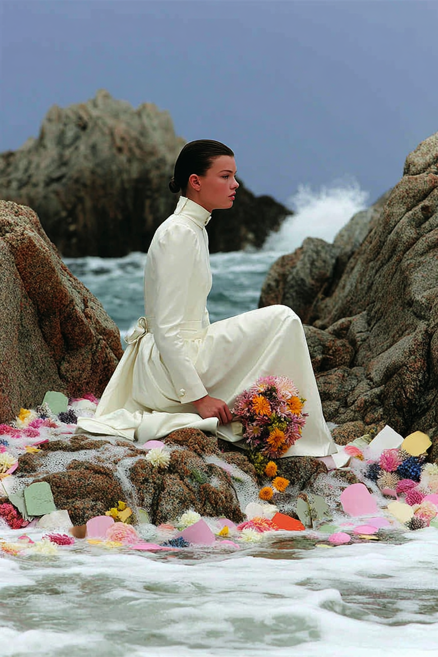 Model_stranded_on_a_rocky_shore_at_dawn_soaked_wedding_dress__f3db5846-850f-4309-bdba-3235330a4a07_0.png