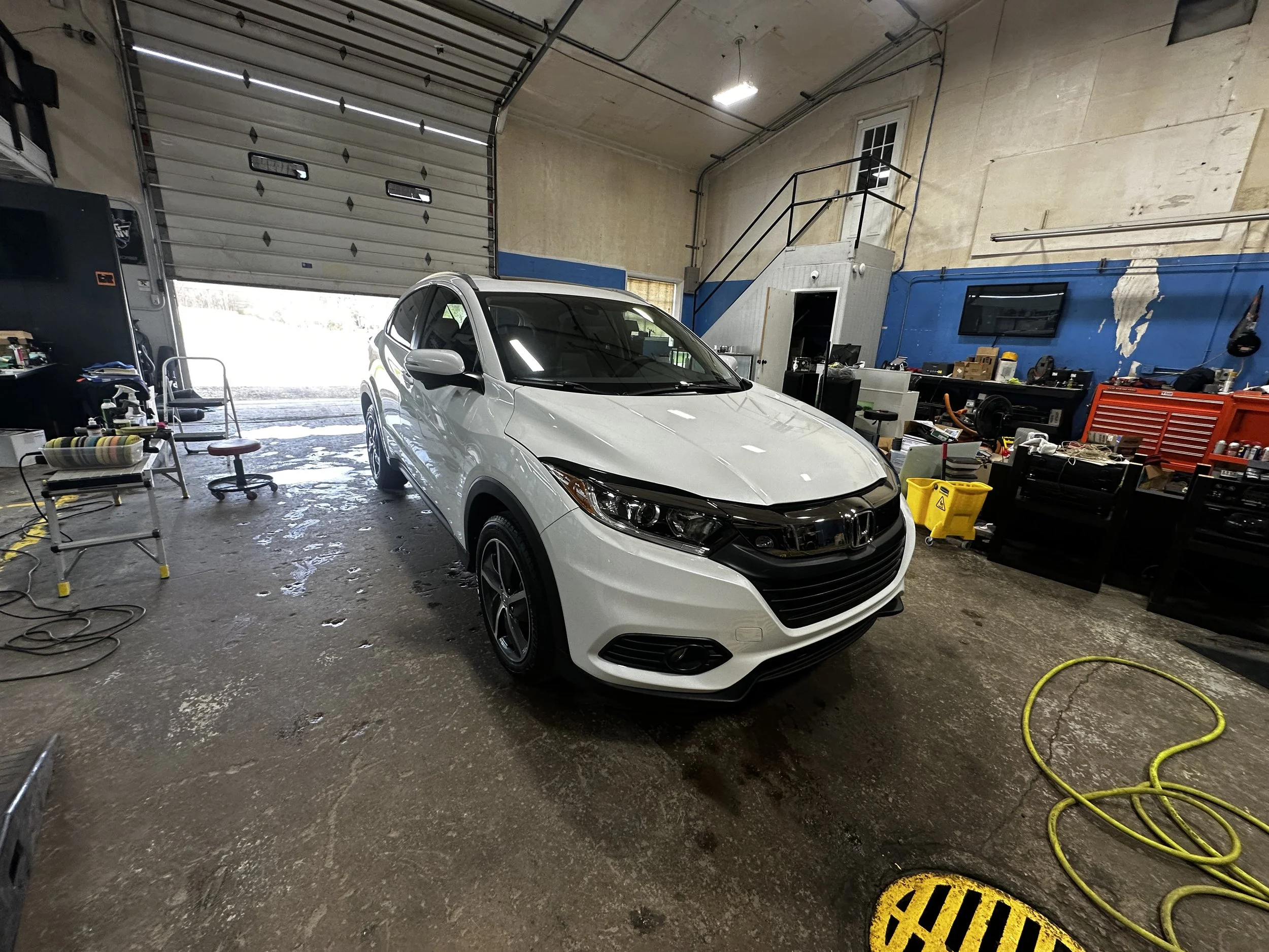 paint correction white Honda