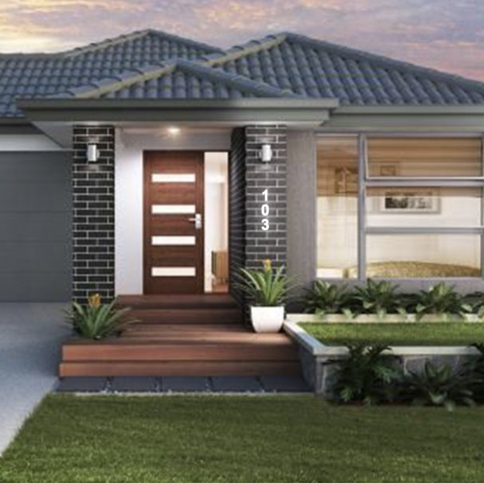 LED Illuminated House Number vertical installation