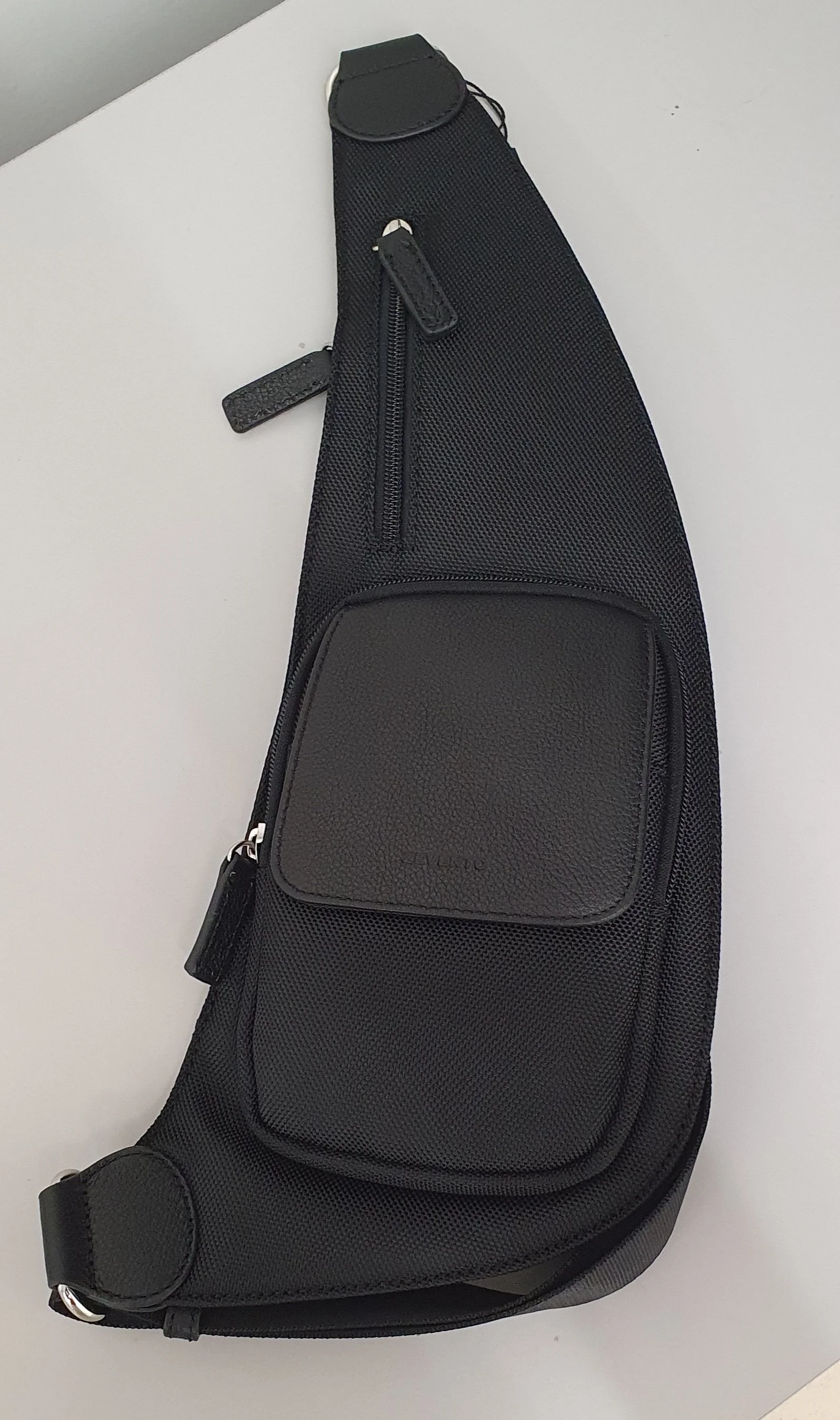 Zevento Pochette ZE-5111 nylon garni cuir