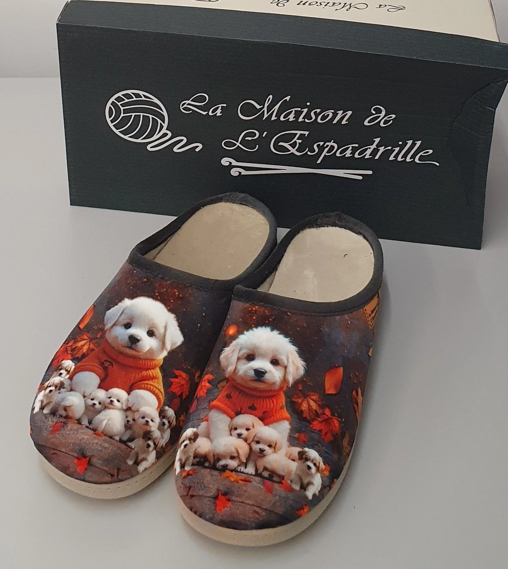 Maison de l'espadrille mule chien 9044-8 gris