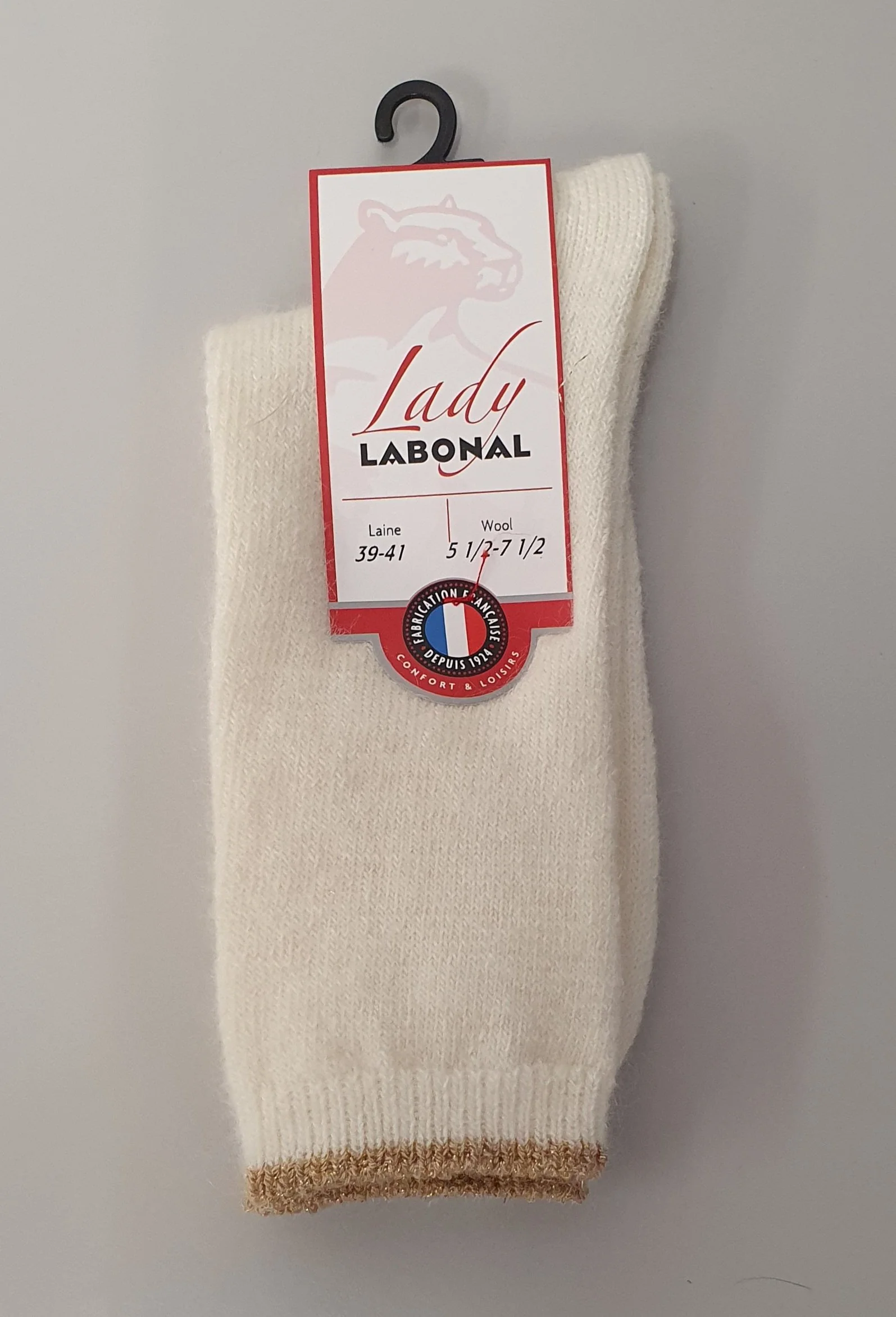 labonal chaussettes 55476/2400 unie mohair ecru